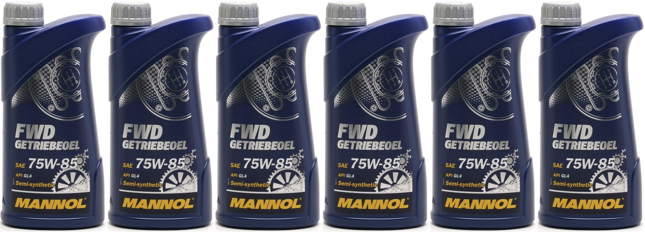 MANNOL FWD Getriebeöl 75W-85 API GL 4 6x 1l = 6 Liter