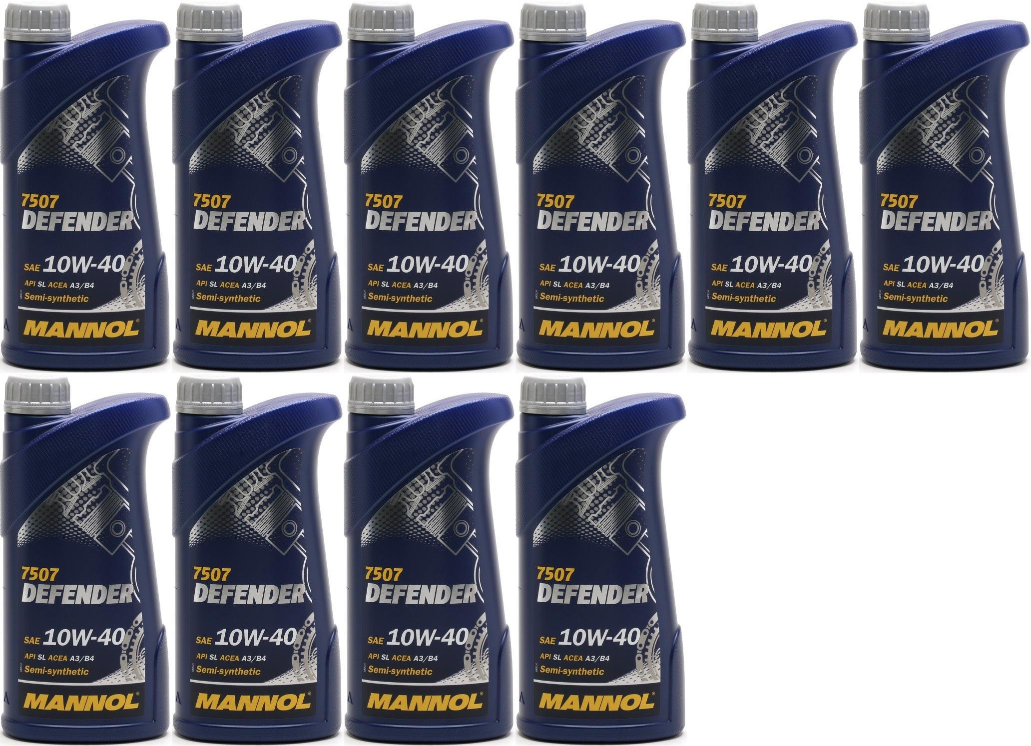 Mannol Defender 10W-40 Diesel & Benziner Motoröliter 10x 1l = 10 Liter