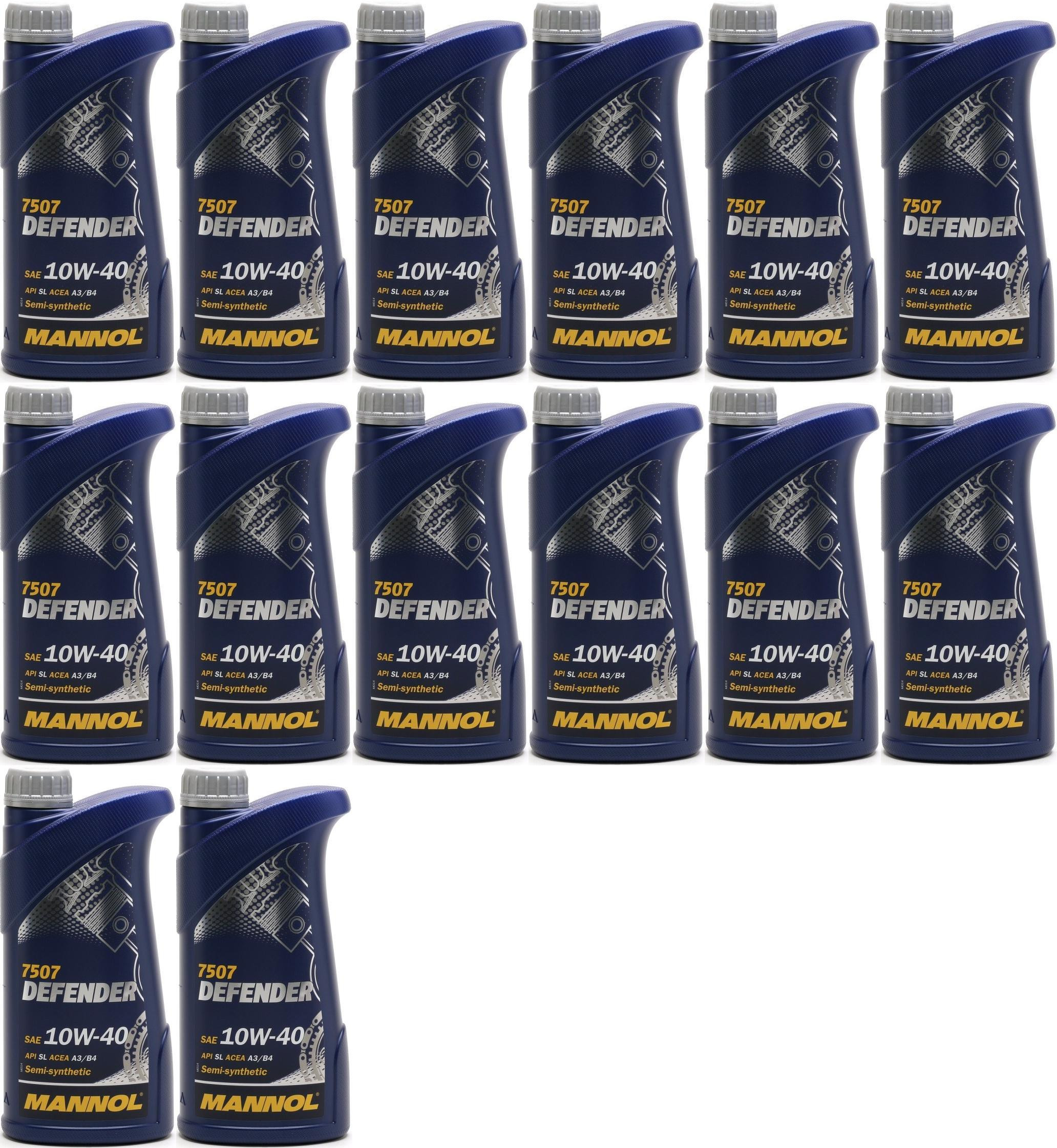 Mannol Defender 10W-40 Diesel & Benziner Motoröliter 14x 1l = 14 Liter