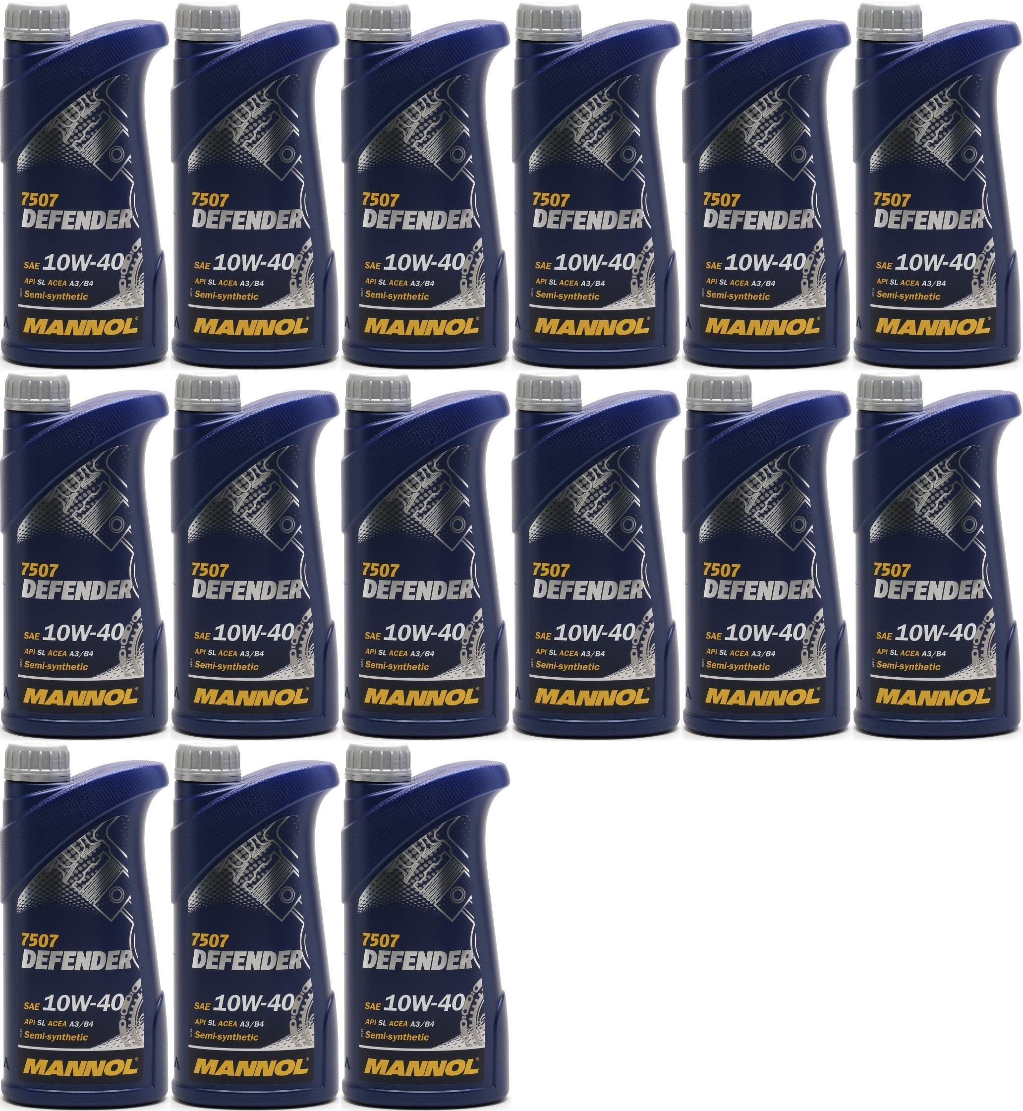 Mannol Defender 10W-40 Diesel & Benziner Motoröliter 15x 1l = 15 Liter