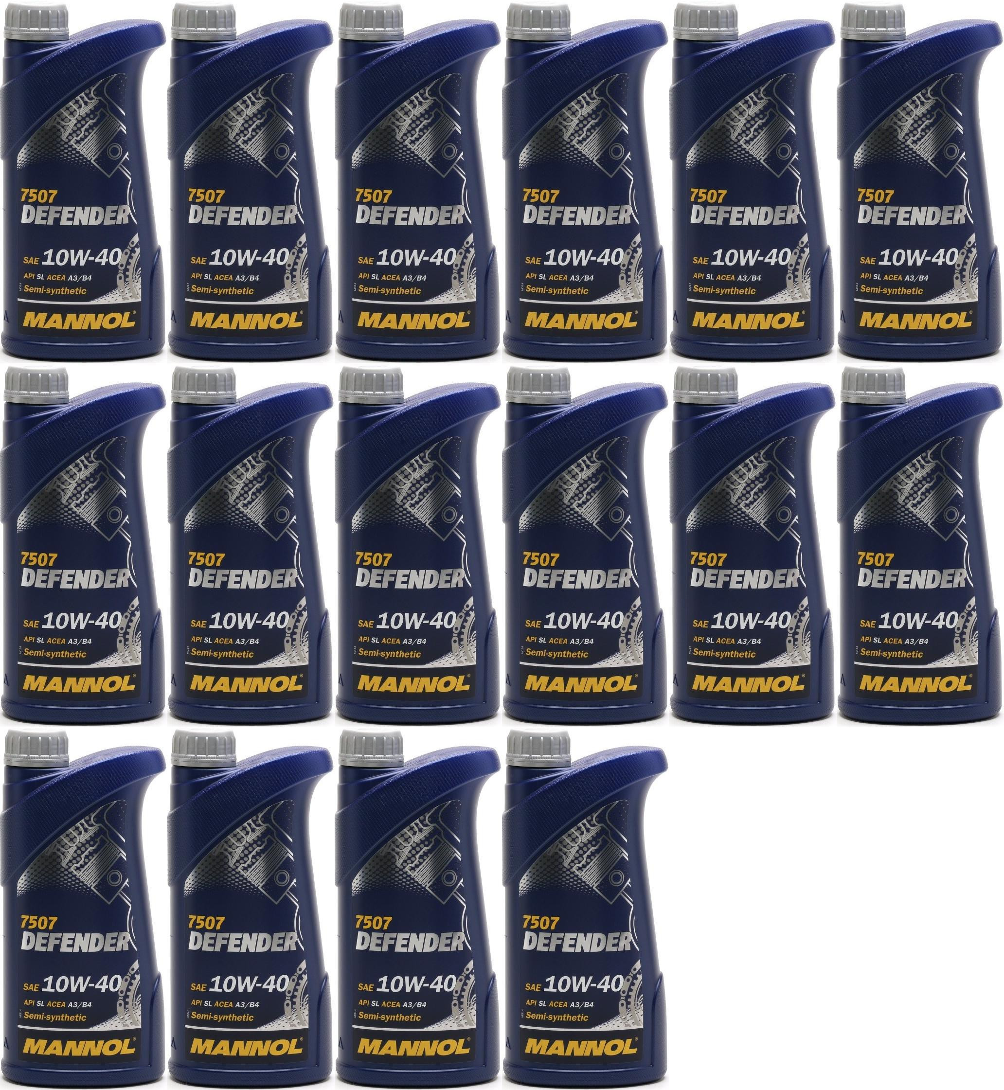 Mannol Defender 10W-40 Diesel & Benziner Motoröliter 16x 1l = 16 Liter