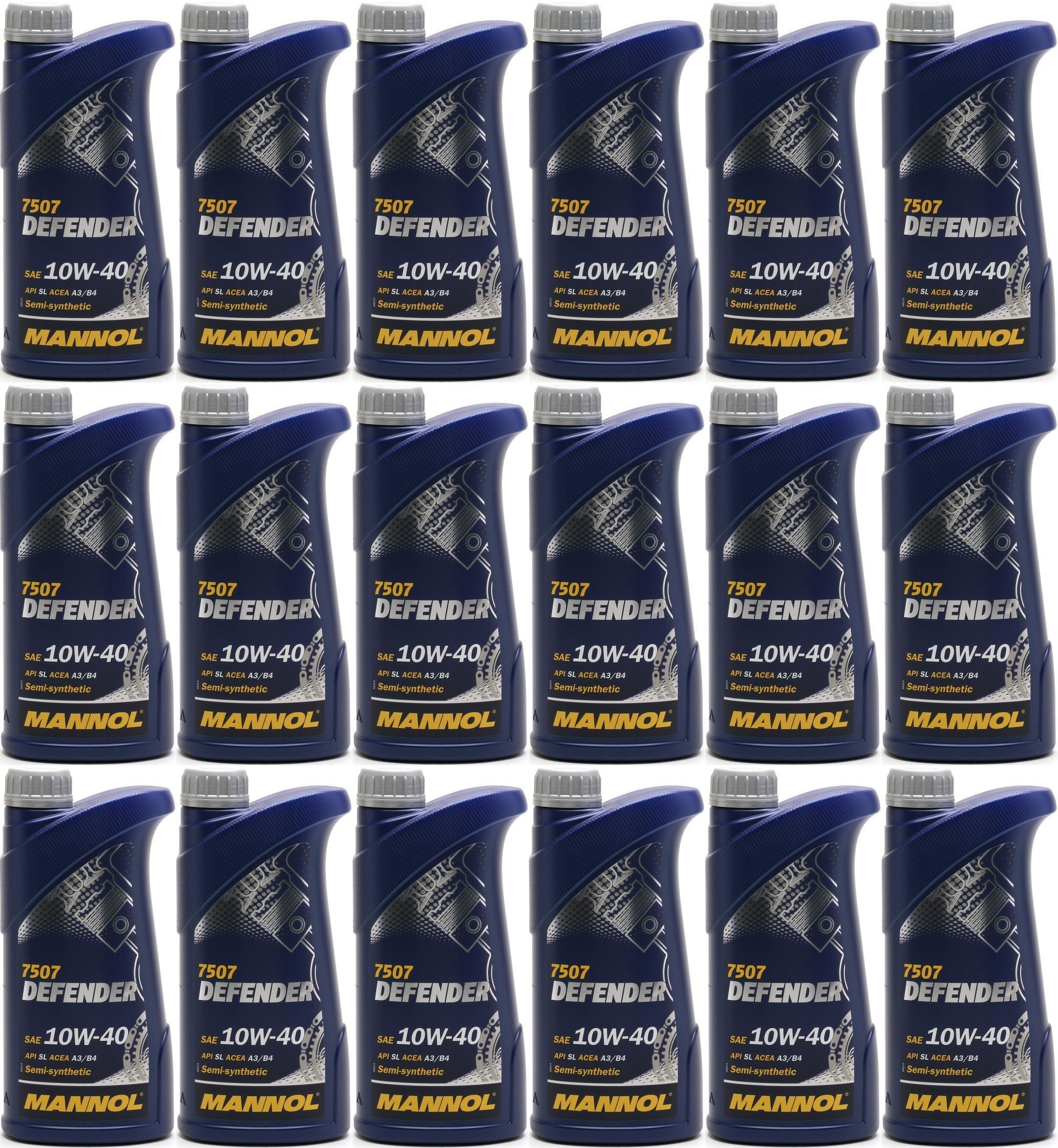 Mannol Defender 10W-40 Diesel & Benziner Motoröliter 18x 1l = 18 Liter