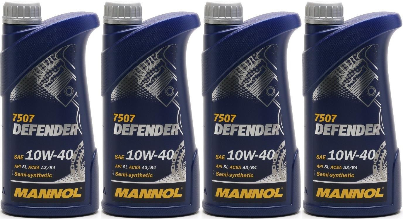 Mannol Defender 10W-40 Diesel & Benziner Motoröliter 4x 1l = 4 Liter