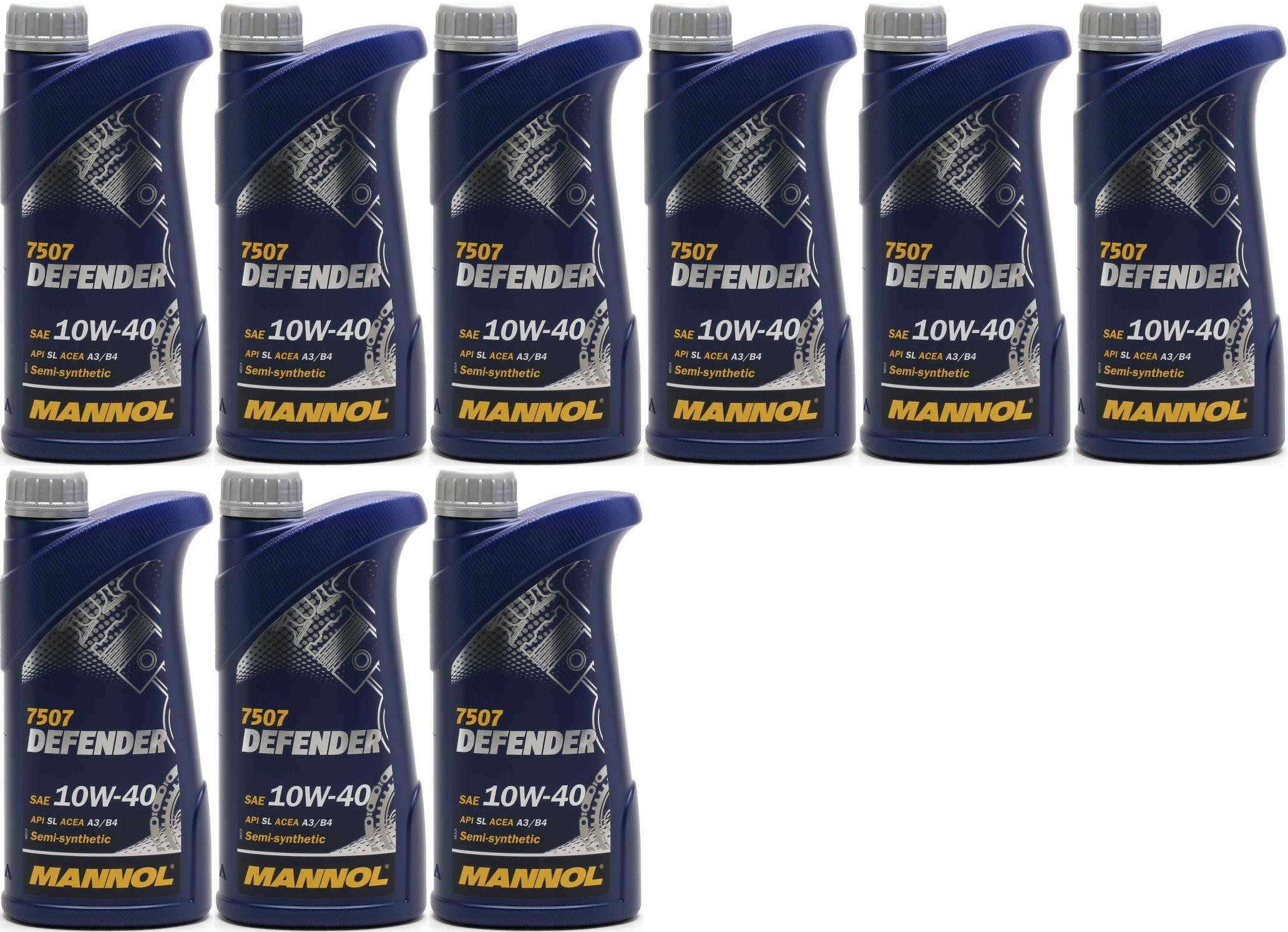 Mannol Defender 10W-40 Diesel & Benziner Motoröliter 9x 1l = 9 Liter