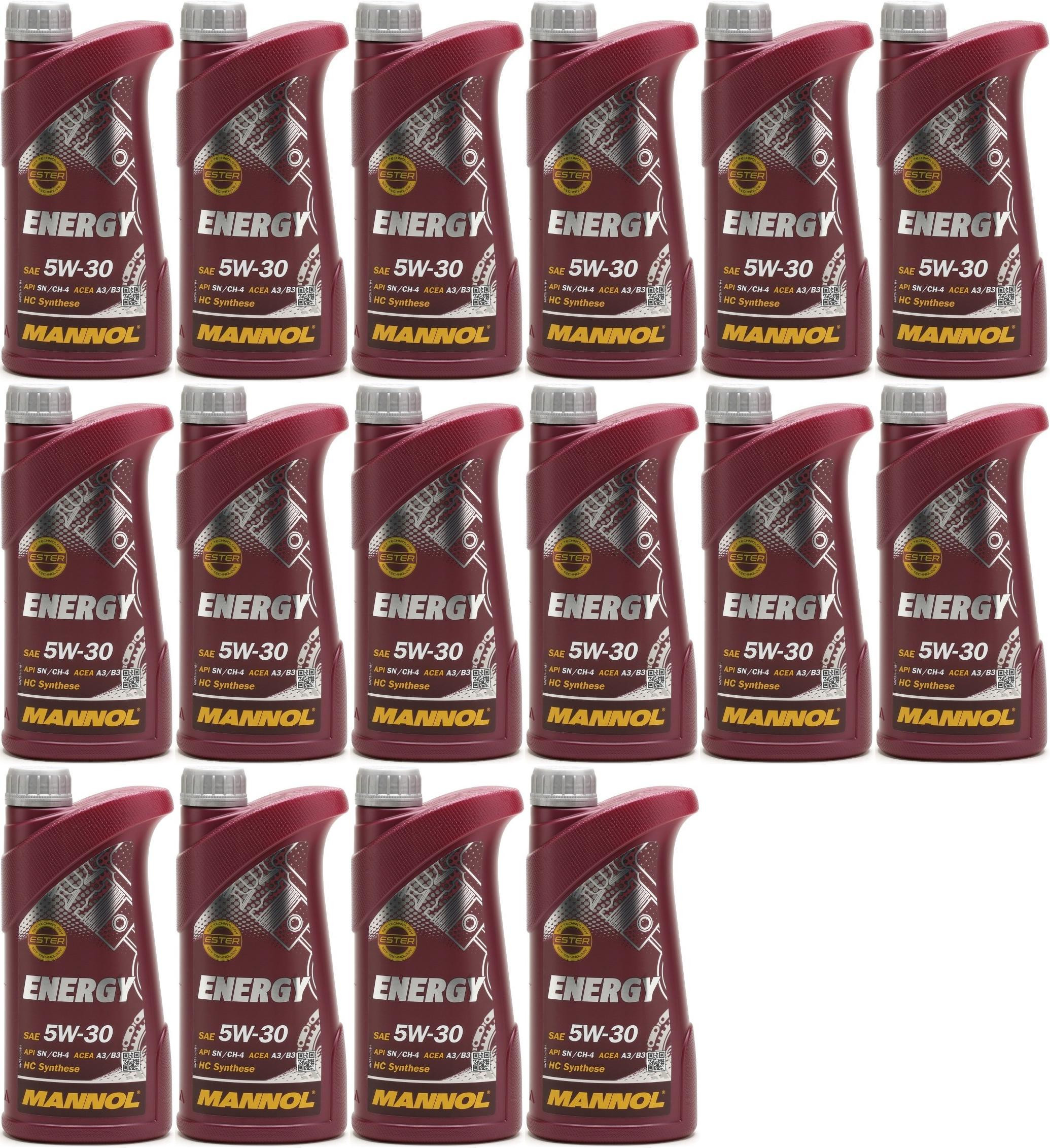 MANNOL Energy 5W-30 Motoröl 16x 1l = 16 Liter