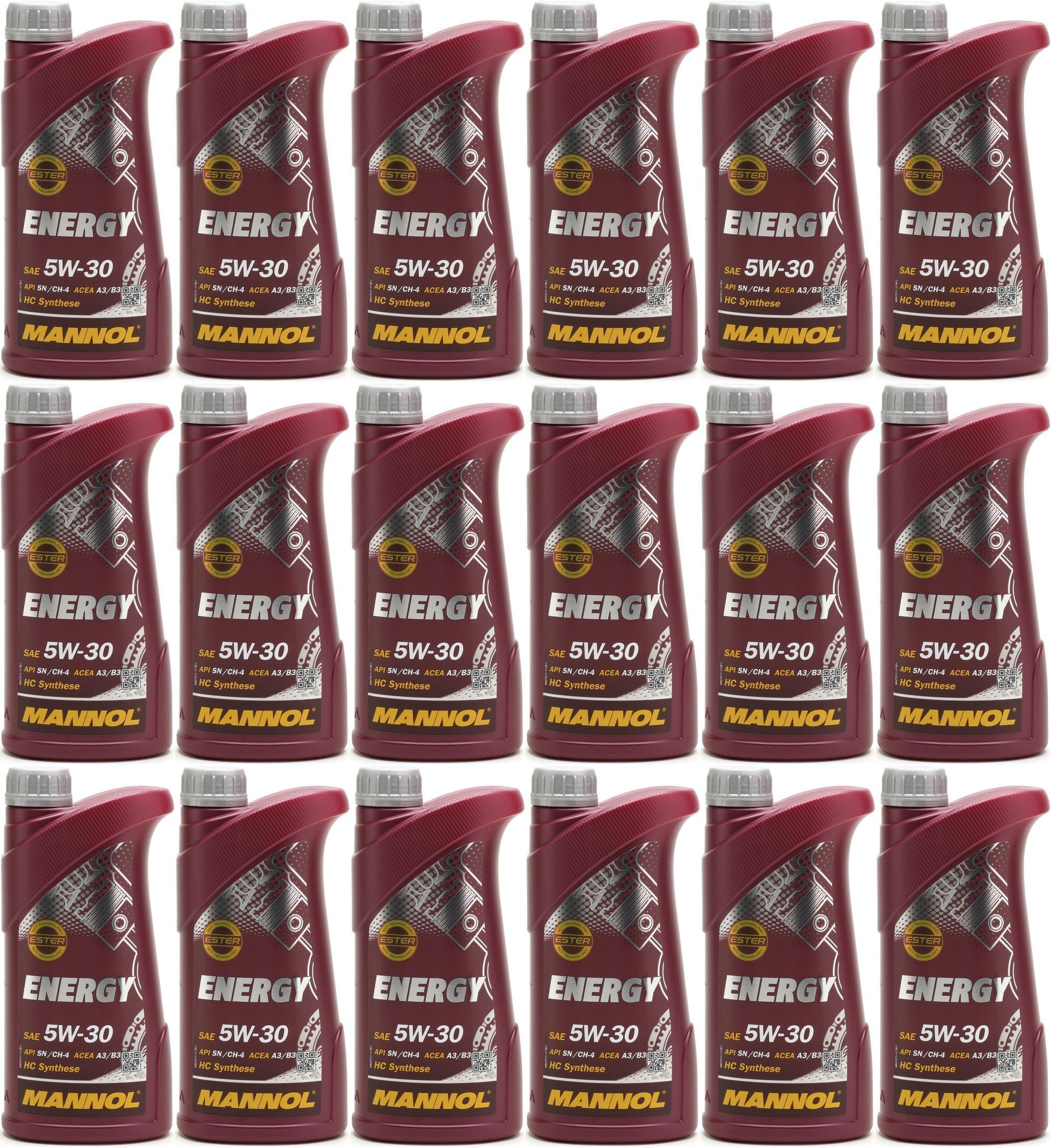 MANNOL Energy 5W-30 Motoröl 18x 1l = 18 Liter