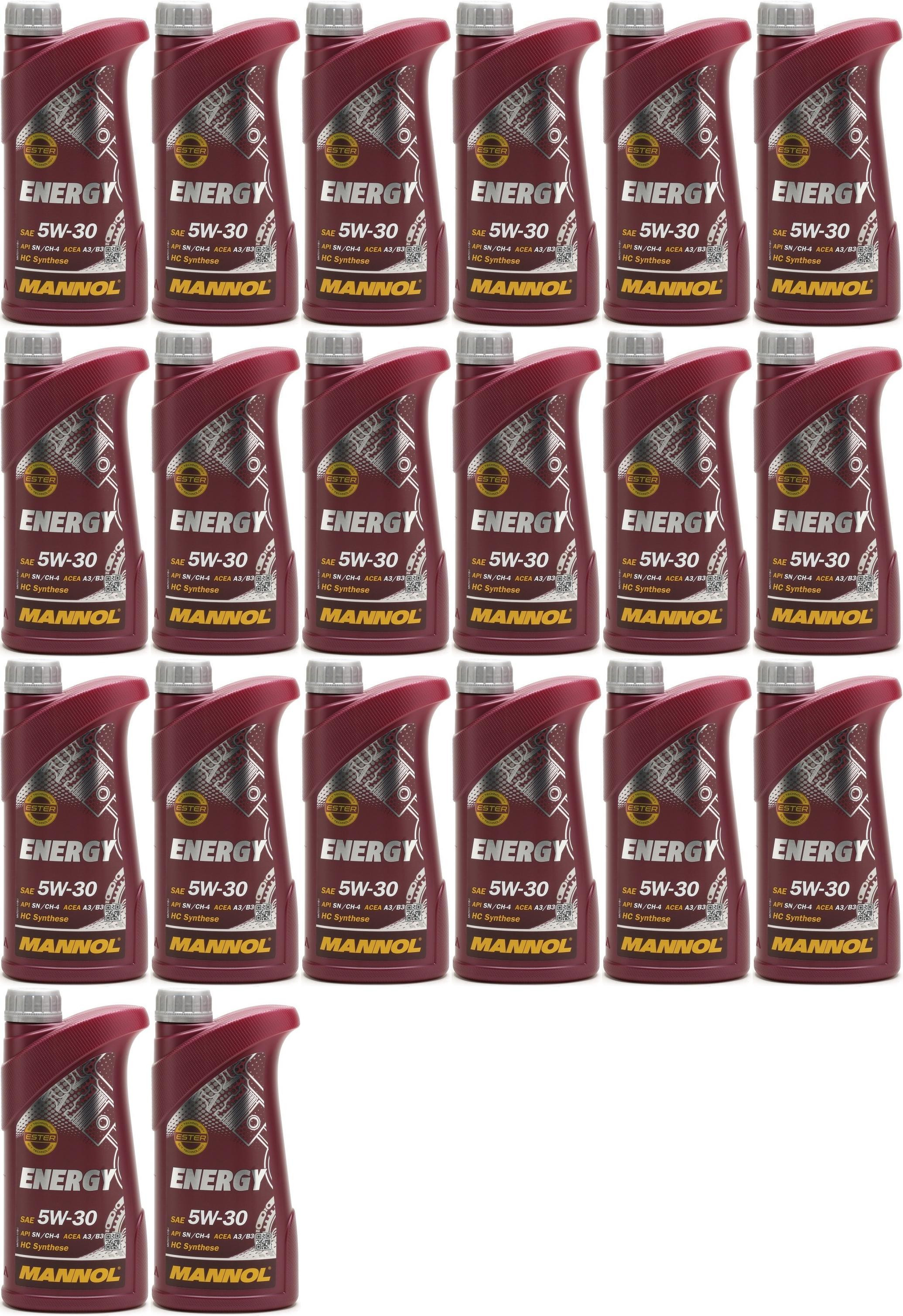 MANNOL Energy 5W-30 Motoröl 20x 1l = 20 Liter