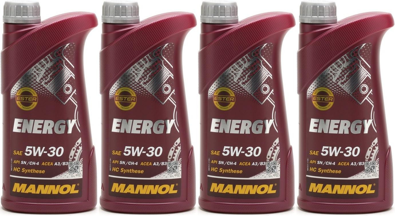 MANNOL Energy 5W-30 Motoröl 4x 1l = 4 Liter