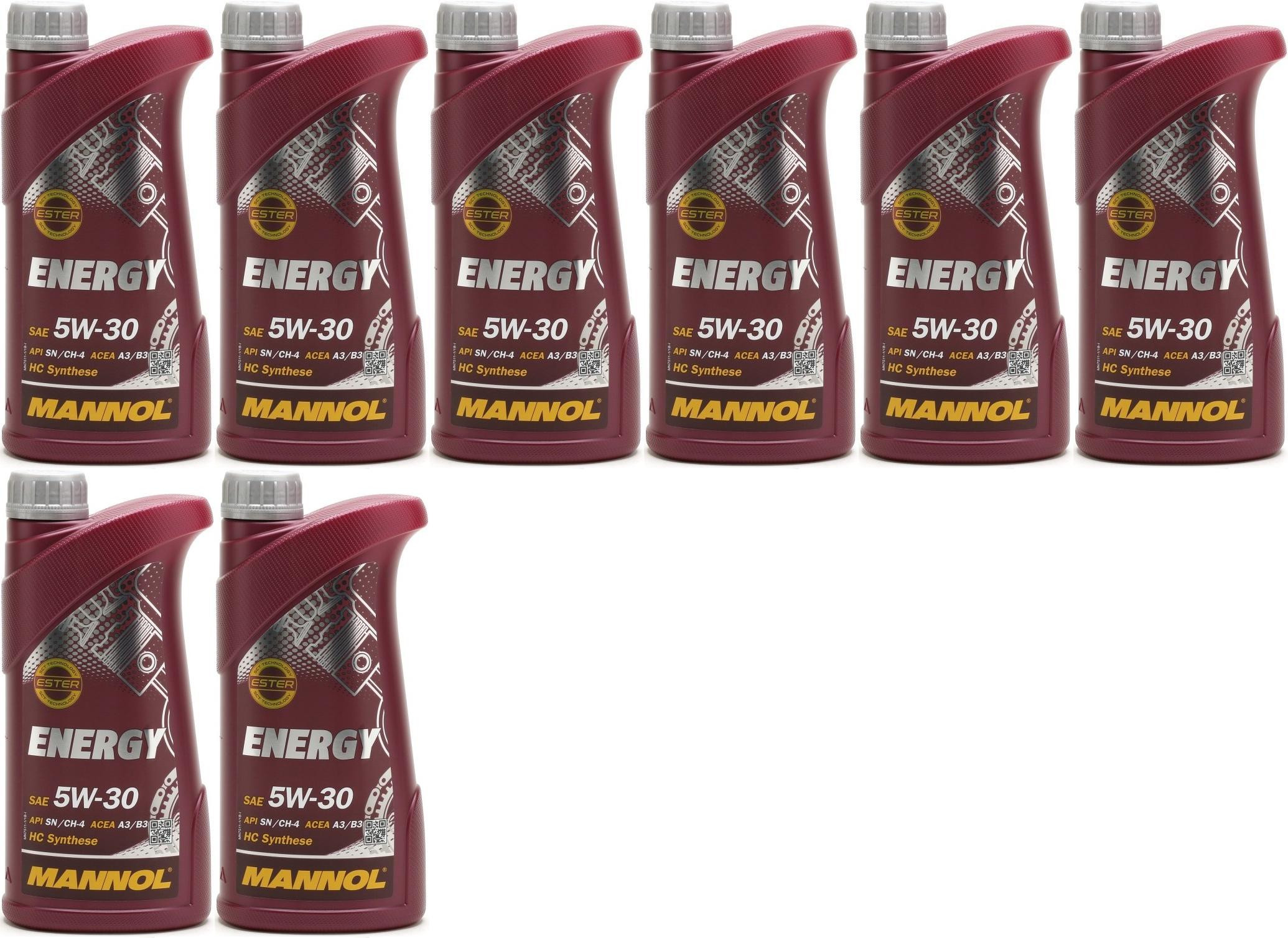 MANNOL Energy 5W-30 Motoröl 8x 1l = 8 Liter