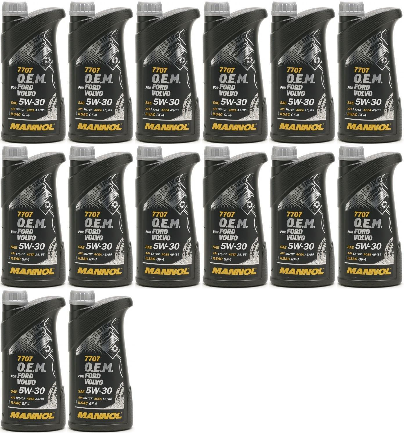 MANNOL 7707 O.E.M. 5W-30 Motoröl (Volvo/Ford) 14x 1l = 14 Liter