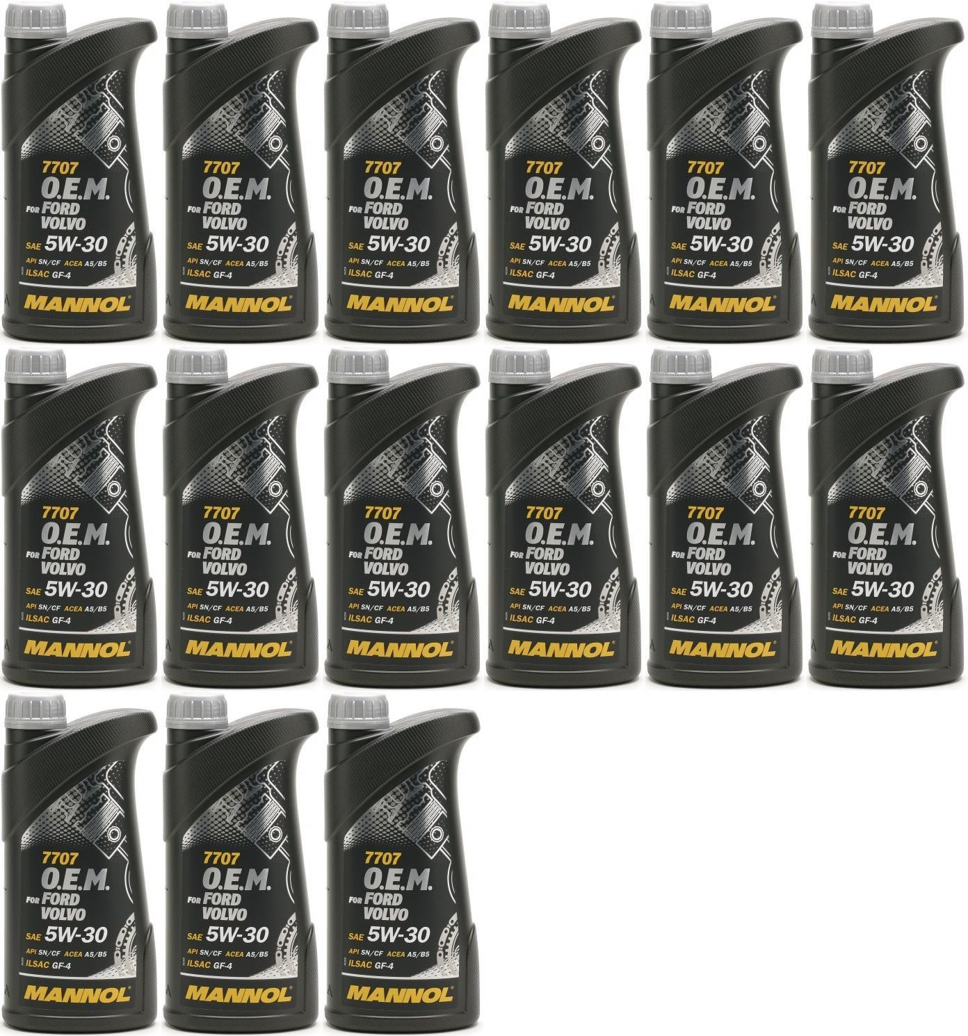 MANNOL 7707 O.E.M. 5W-30 Motoröl (Volvo/Ford) 15x 1l = 15 Liter