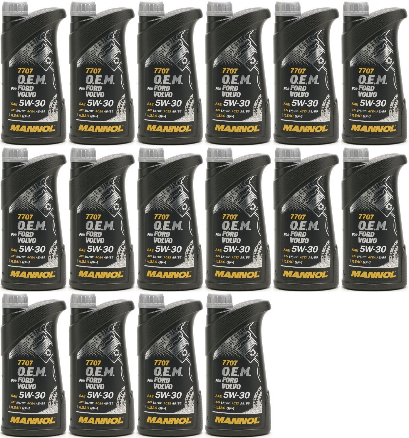 MANNOL 7707 O.E.M. 5W-30 Motoröl (Volvo/Ford) 16x 1l = 16 Liter