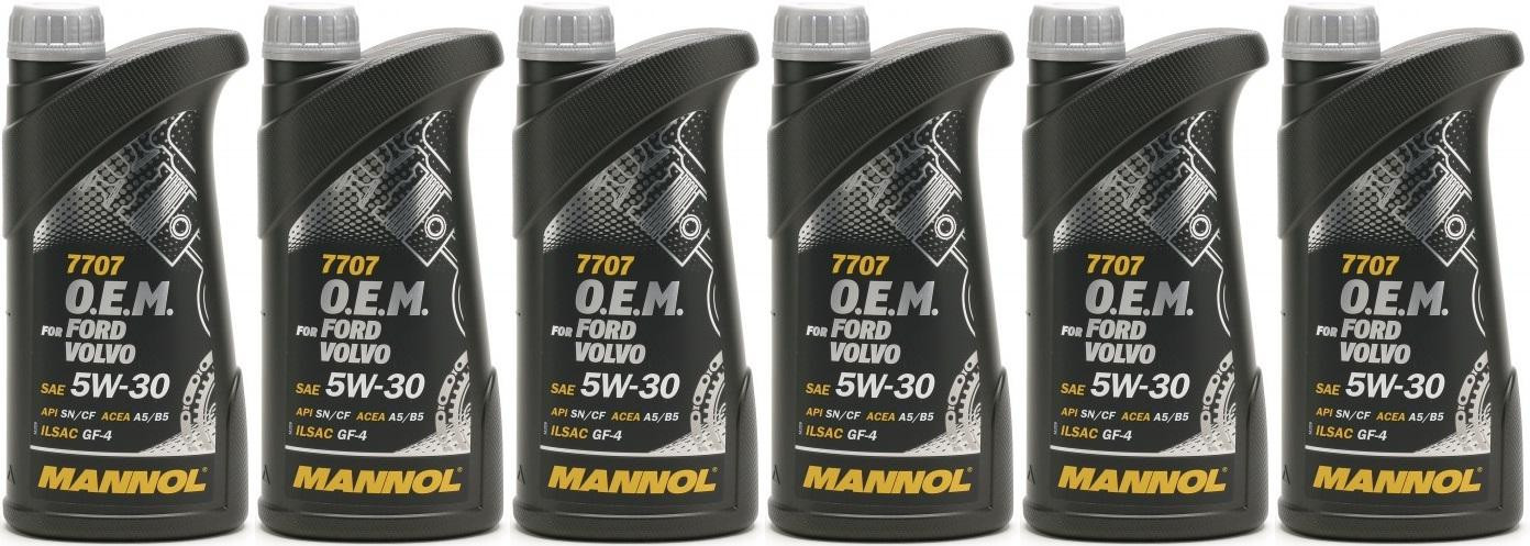 MANNOL 7707 O.E.M. 5W-30 Motoröl (Volvo/Ford) 6x 1l = 6 Liter