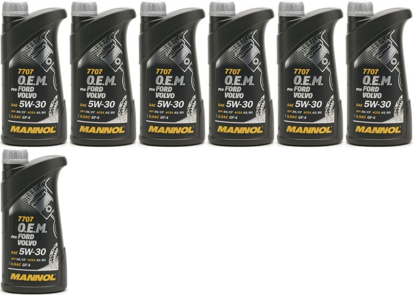 MANNOL 7707 O.E.M. 5W-30 Motoröl (Volvo/Ford) 7x 1l = 7 Liter