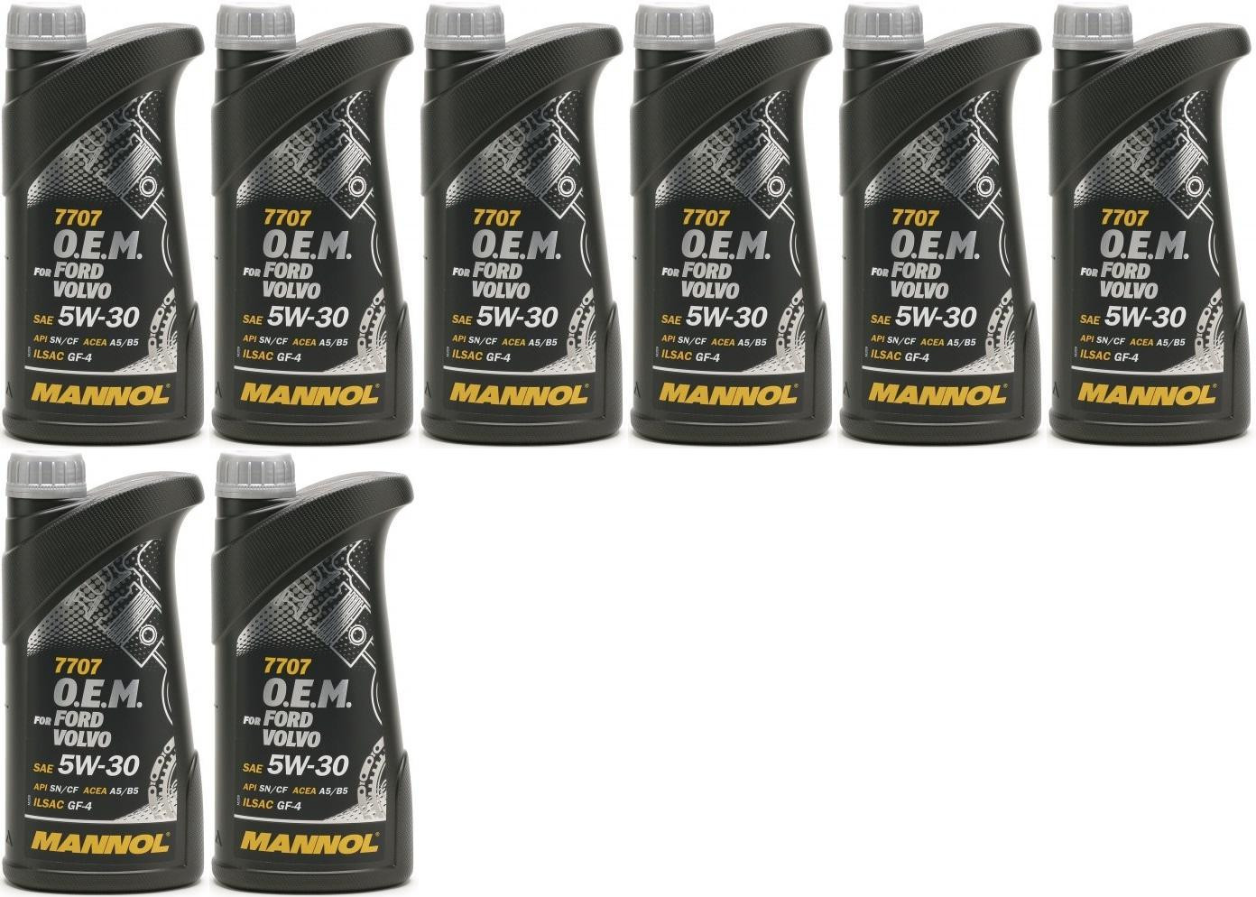 MANNOL 7707 O.E.M. 5W-30 Motoröl (Volvo/Ford) 8x 1l = 8 Liter