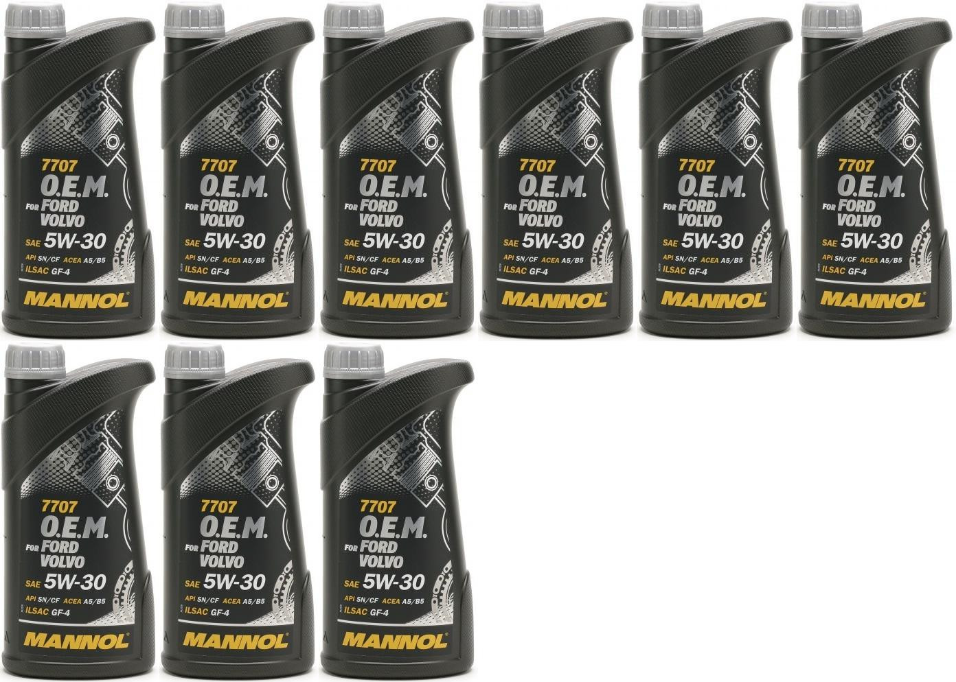 MANNOL 7707 O.E.M. 5W-30 Motoröl (Volvo/Ford) 9x 1l = 9 Liter