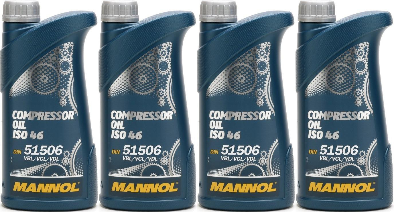 MANNOL Compressor Oil ISO 46 4x 1l = 4 Liter
