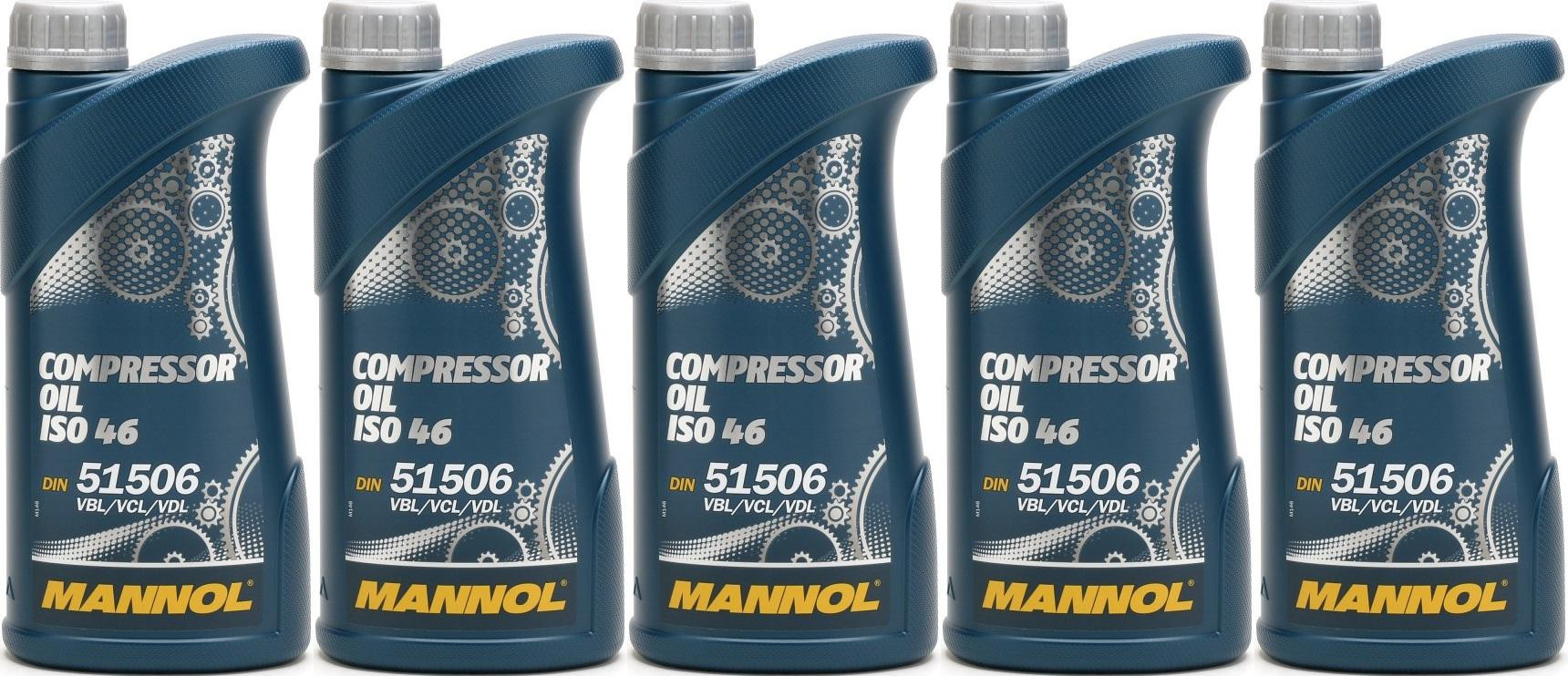 MANNOL Compressor Oil ISO 46 5x 1l = 5 Liter