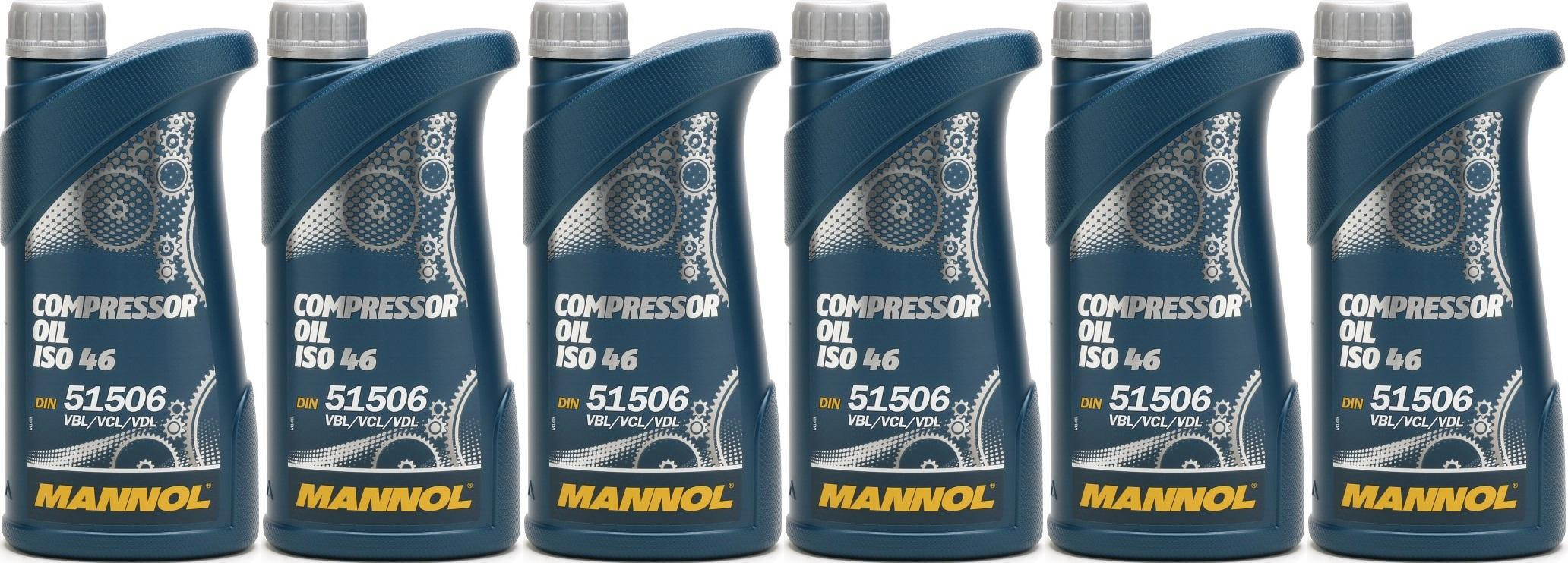 MANNOL Compressor Oil ISO 46 6x 1l = 6 Liter