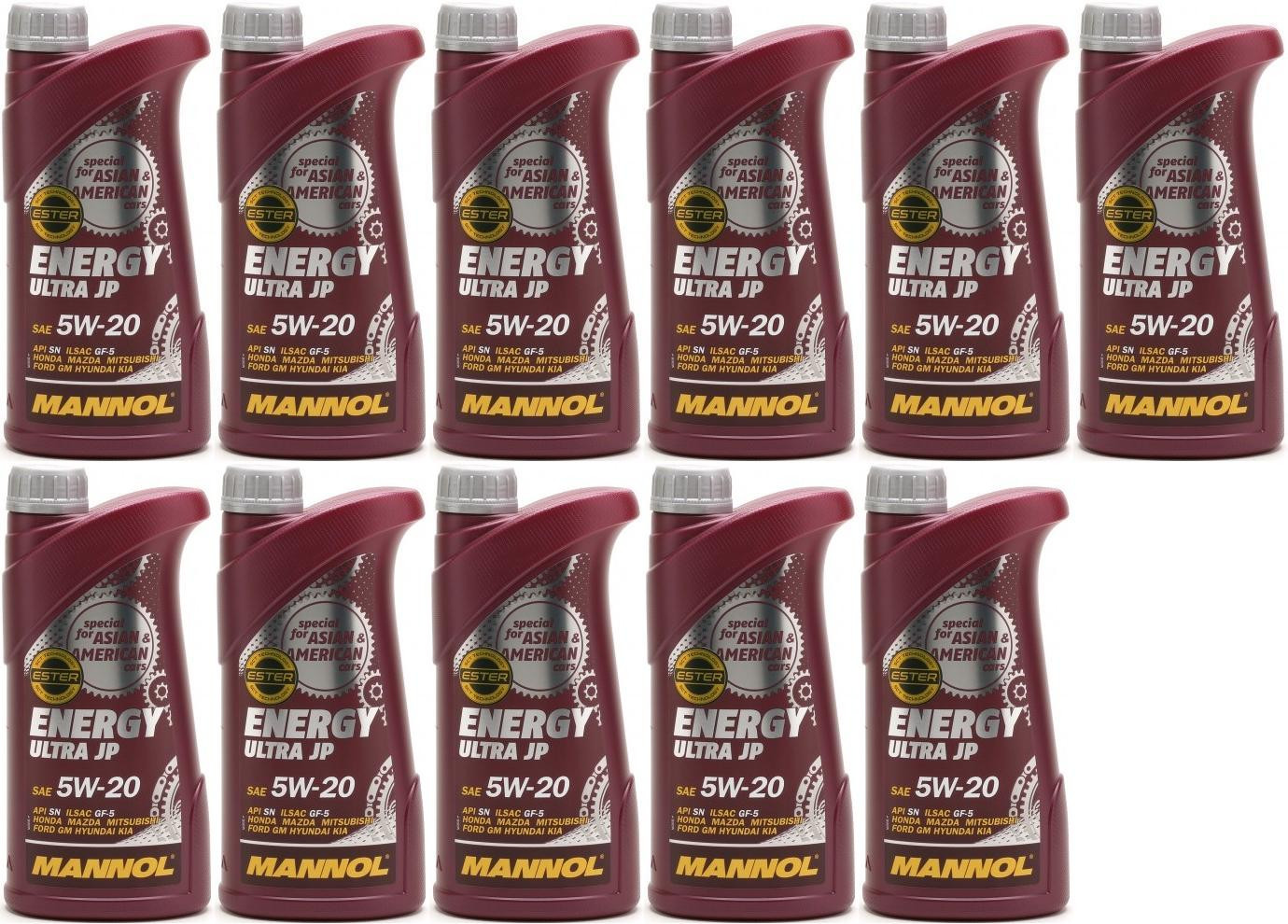 MANNOL Energy Ultra JP 5W-20 Motoröl 11x 1l = 11 Liter
