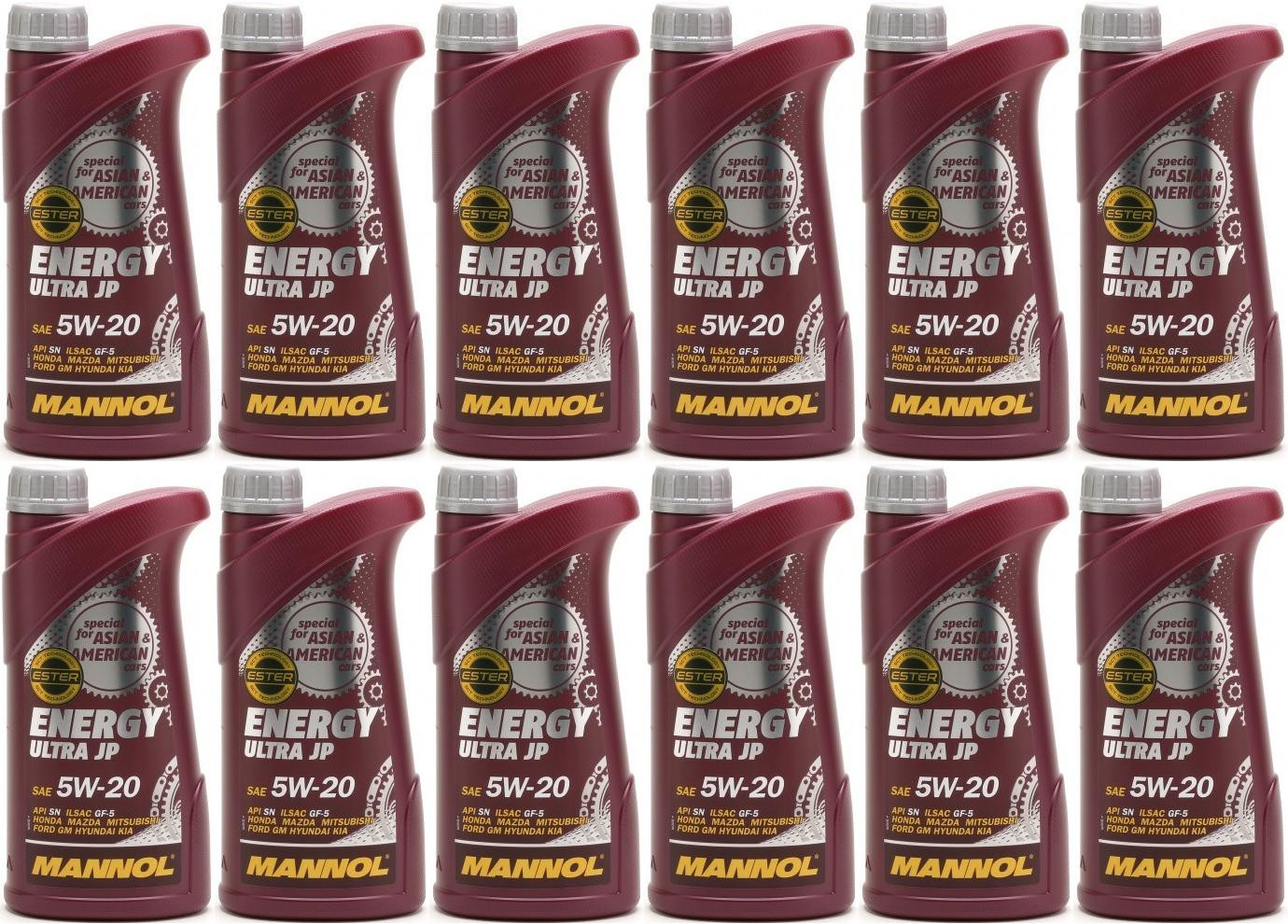MANNOL Energy Ultra JP 5W-20 Motoröl 12x 1l = 12 Liter
