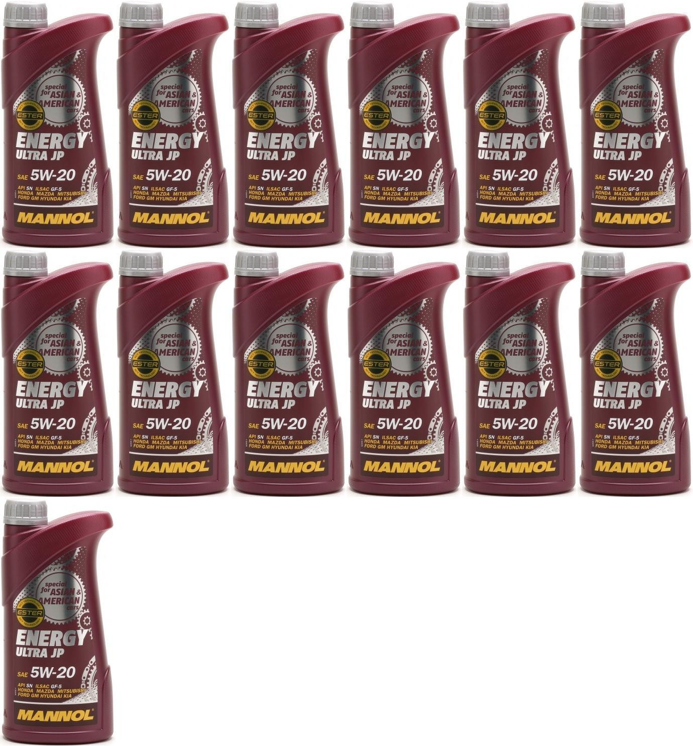 MANNOL Energy Ultra JP 5W-20 Motoröl 13x 1l = 13 Liter