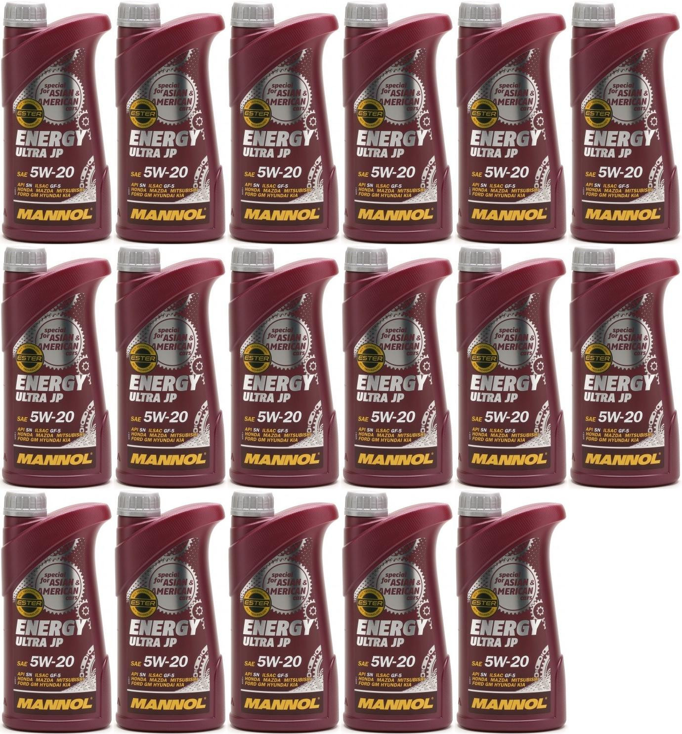 MANNOL Energy Ultra JP 5W-20 Motoröl 17x 1l = 17 Liter