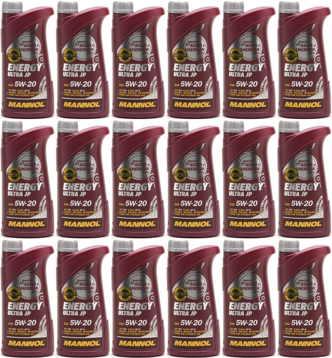 MANNOL Energy Ultra JP 5W-20 Motoröl 18x 1l = 18 Liter