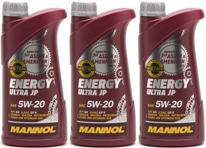 MANNOL Energy Ultra JP 5W-20 Motoröl 3x 1l = 3 Liter