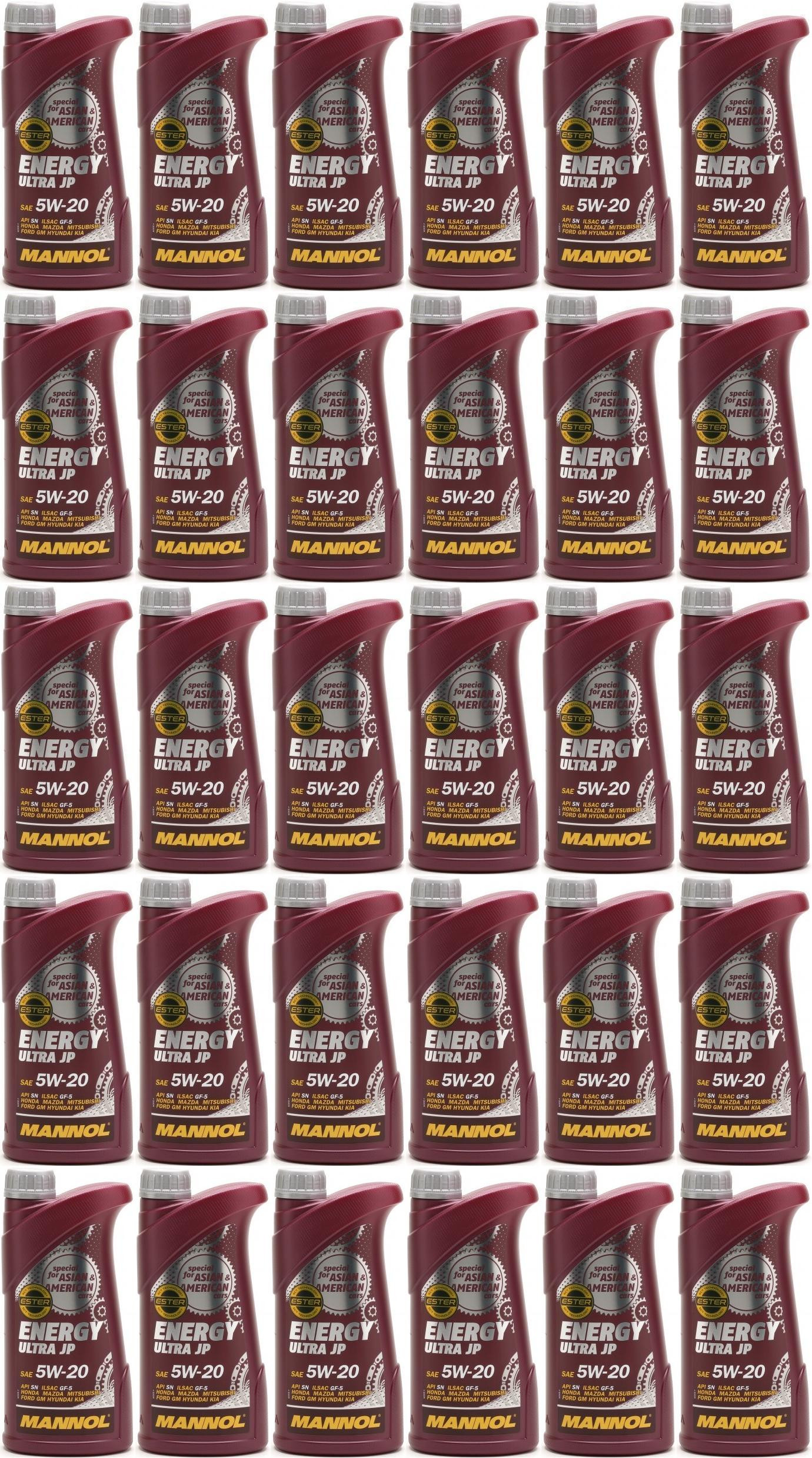MANNOL Energy Ultra JP 5W-20 Motoröl 30x 1l = 30 Liter