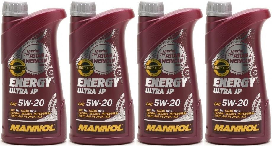 MANNOL Energy Ultra JP 5W-20 Motoröl 4x 1l = 4 Liter