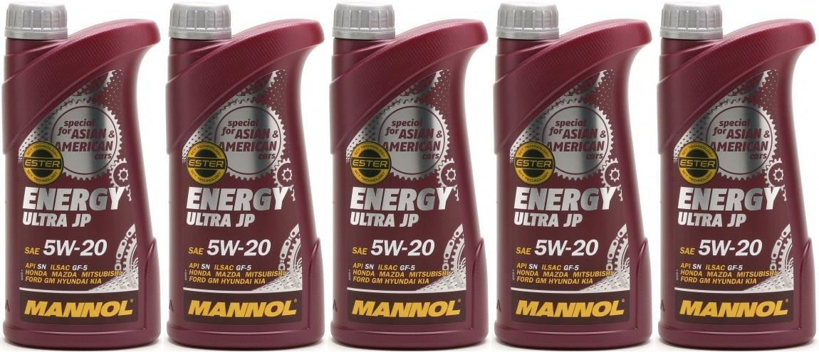 MANNOL Energy Ultra JP 5W-20 Motoröl 5x 1l = 5 Liter