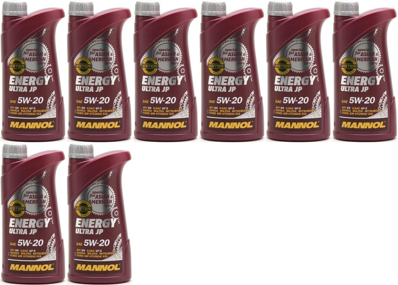 MANNOL Energy Ultra JP 5W-20 Motoröl 8x 1l = 8 Liter