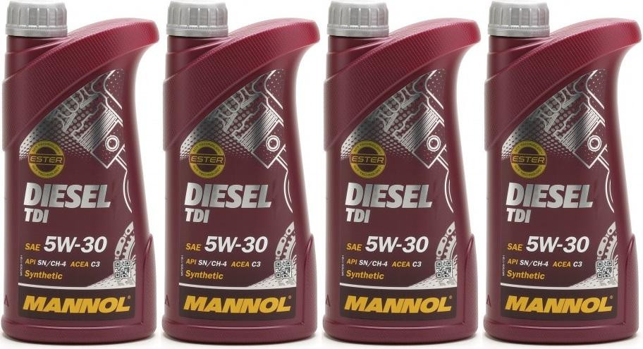 Mannol Diesel TDI 5W-30 Motoröl 4x 1l = 4 Liter