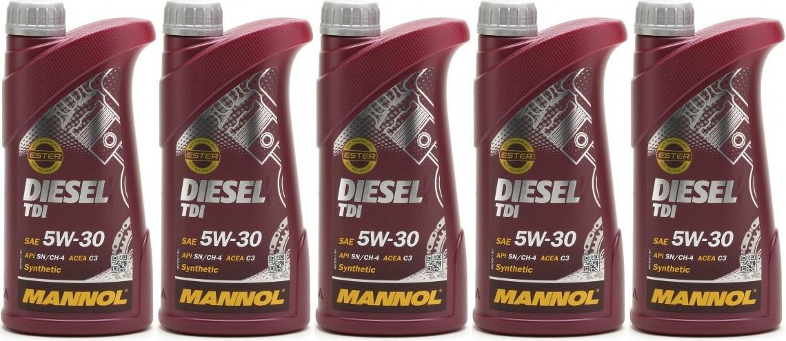 Mannol Diesel TDI 5W-30 Motoröl 5x 1l = 5 Liter