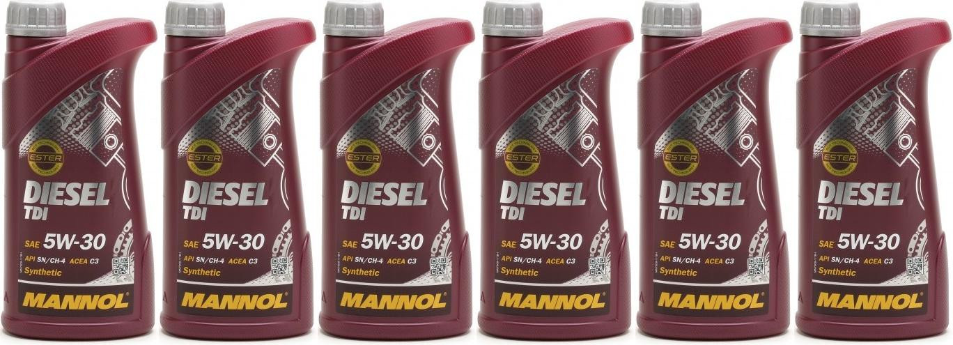 Mannol Diesel TDI 5W-30 Motoröl 6x 1l = 6 Liter