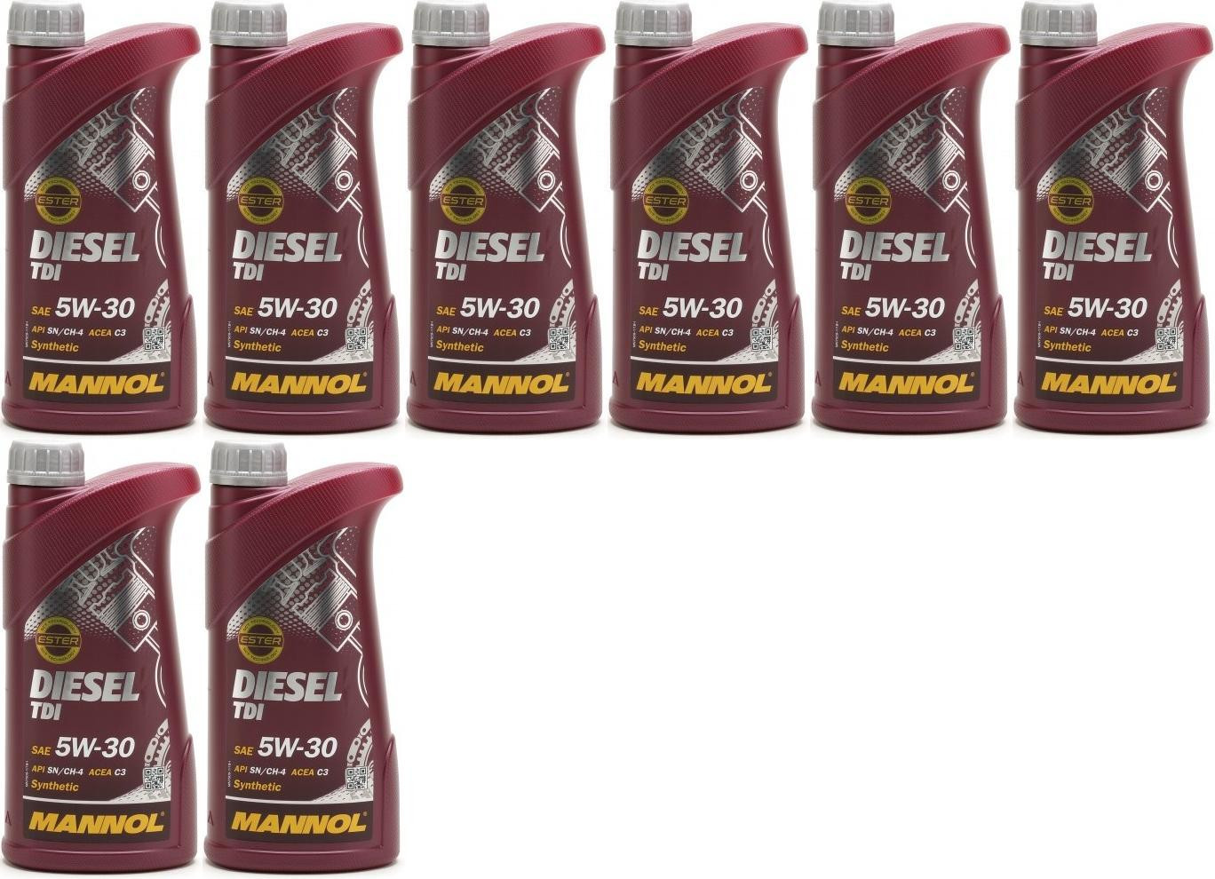 Mannol Diesel TDI 5W-30 Motoröl 8x 1l = 8 Liter