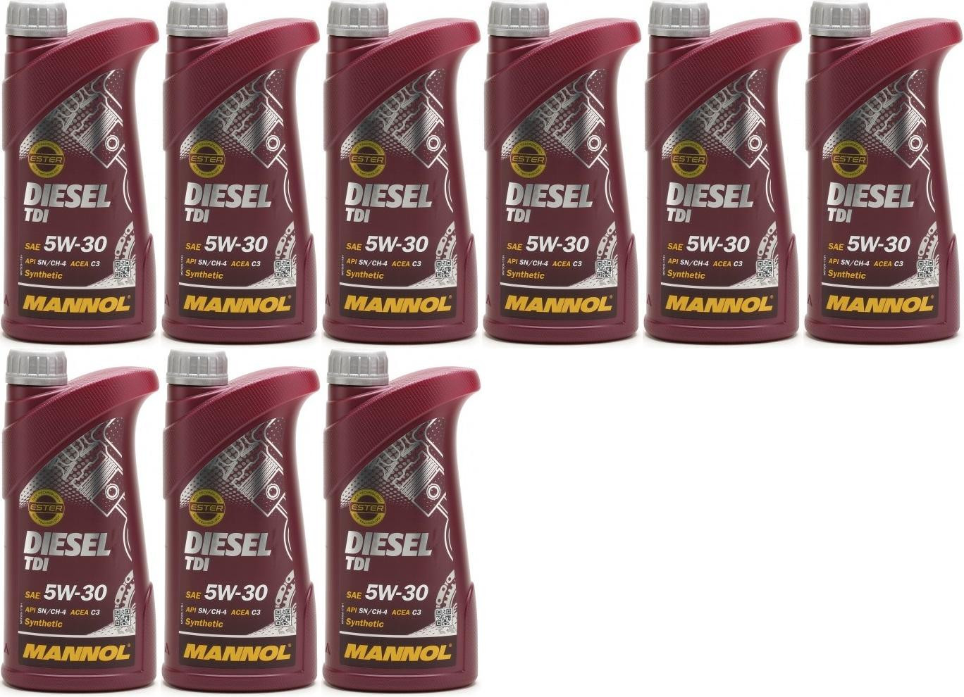 Mannol Diesel TDI 5W-30 Motoröl 9x 1l = 9 Liter