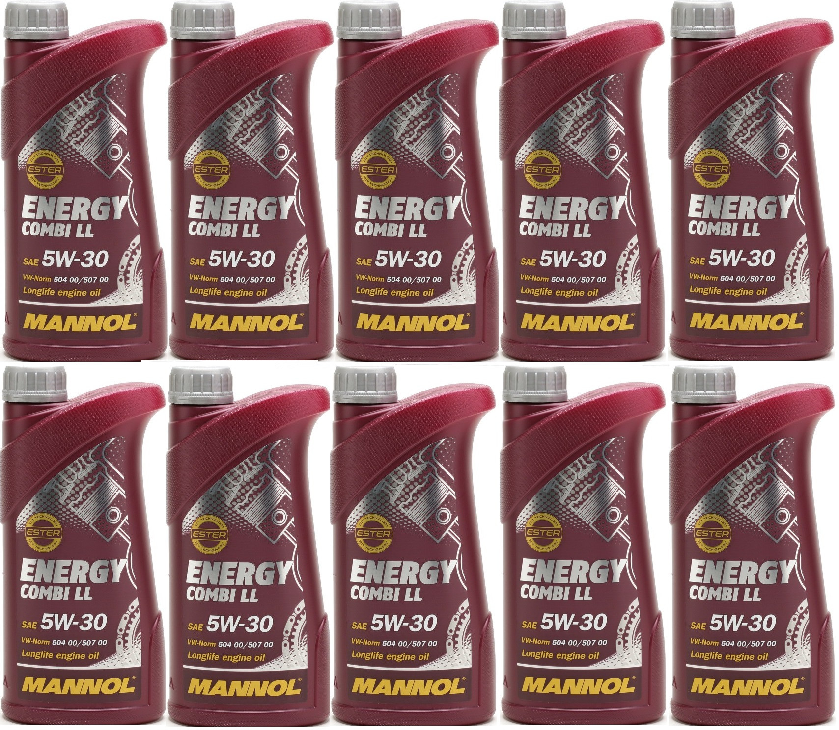 Mannol Energy Combi Longlife 5W-30 Motoröl 10x 1l = 10 Liter