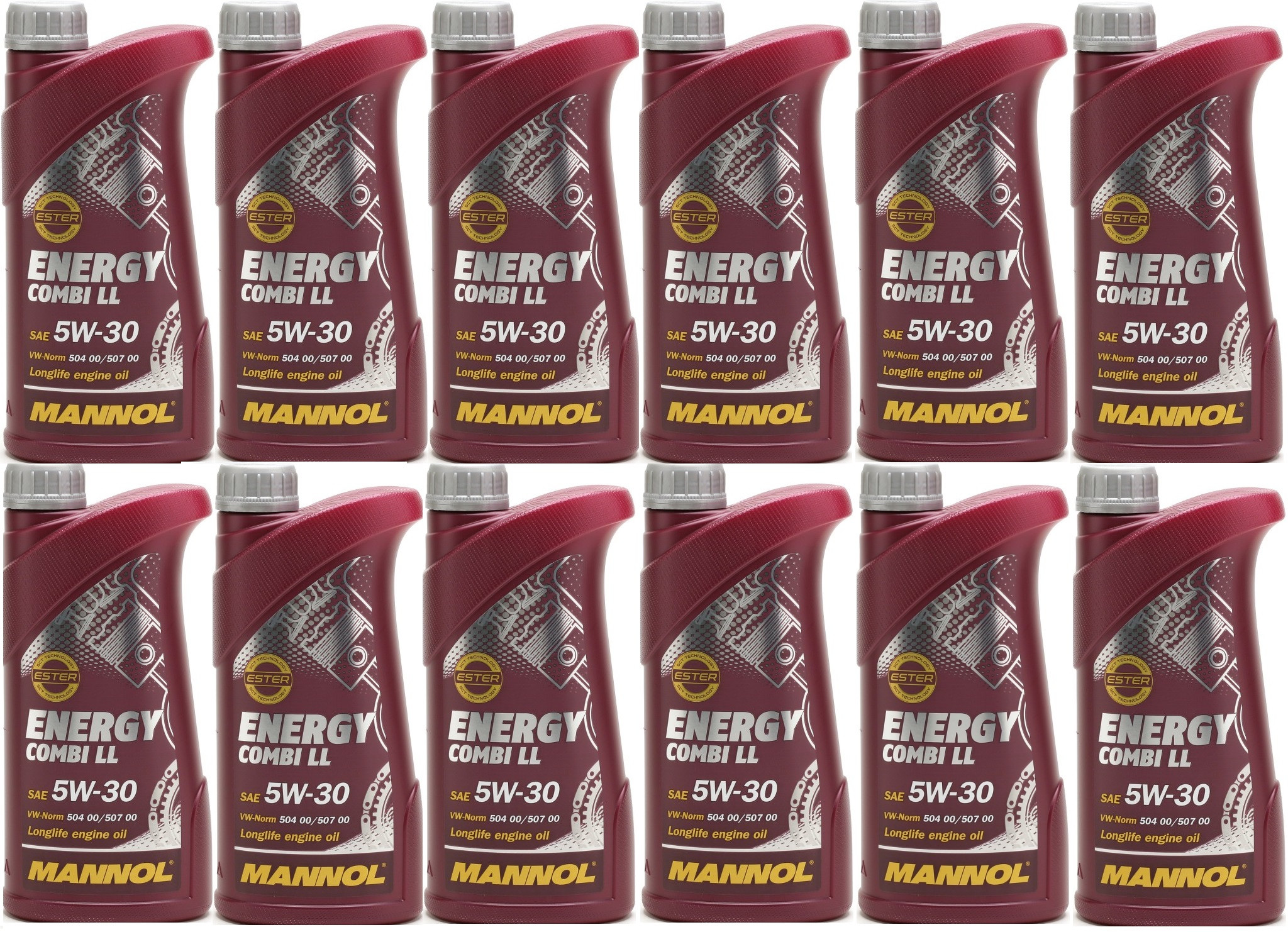 Mannol Energy Combi Longlife 5W-30 Motoröl 12x 1l = 12 Liter