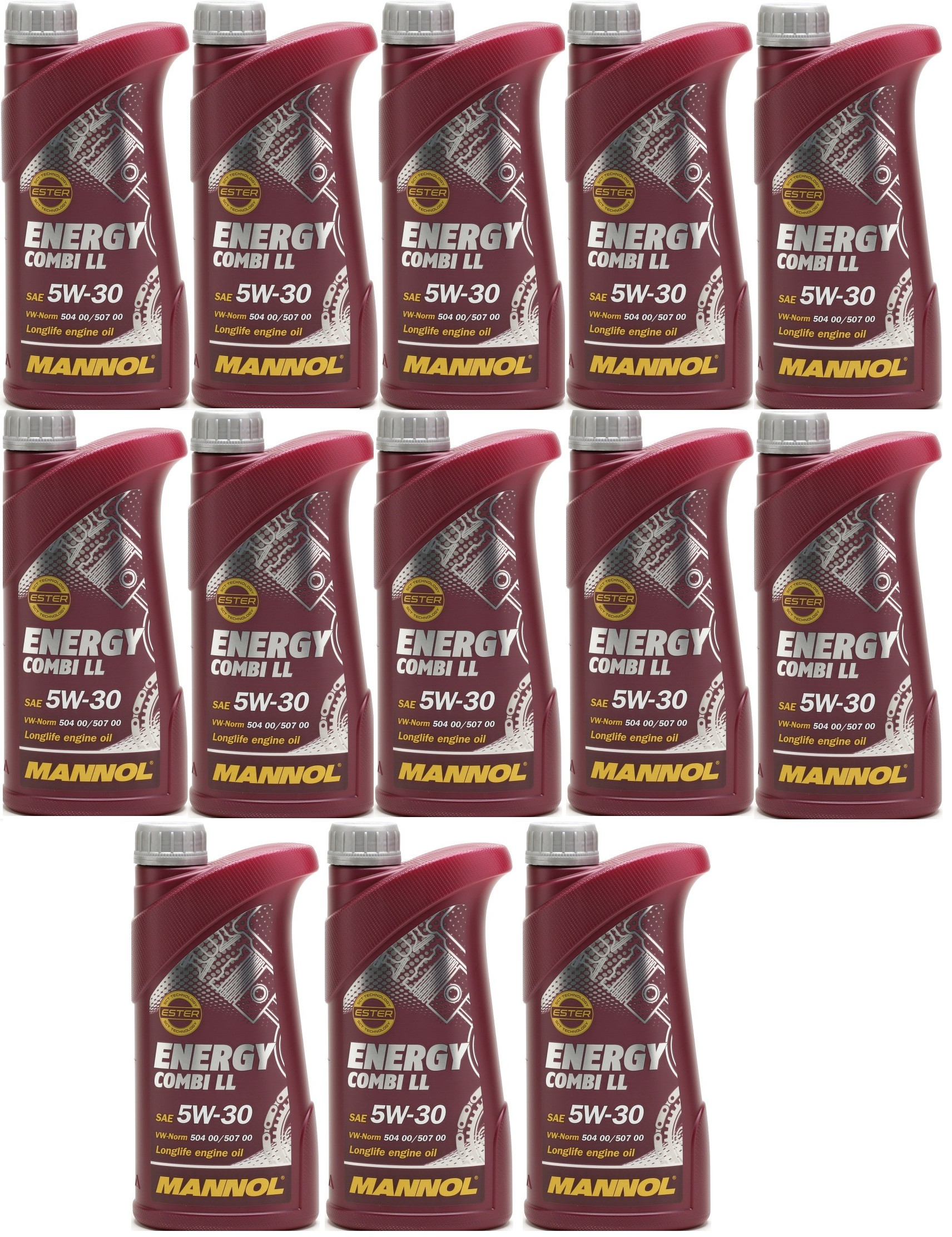 Mannol Energy Combi Longlife 5W-30 Motoröl 13x 1l = 13 Liter
