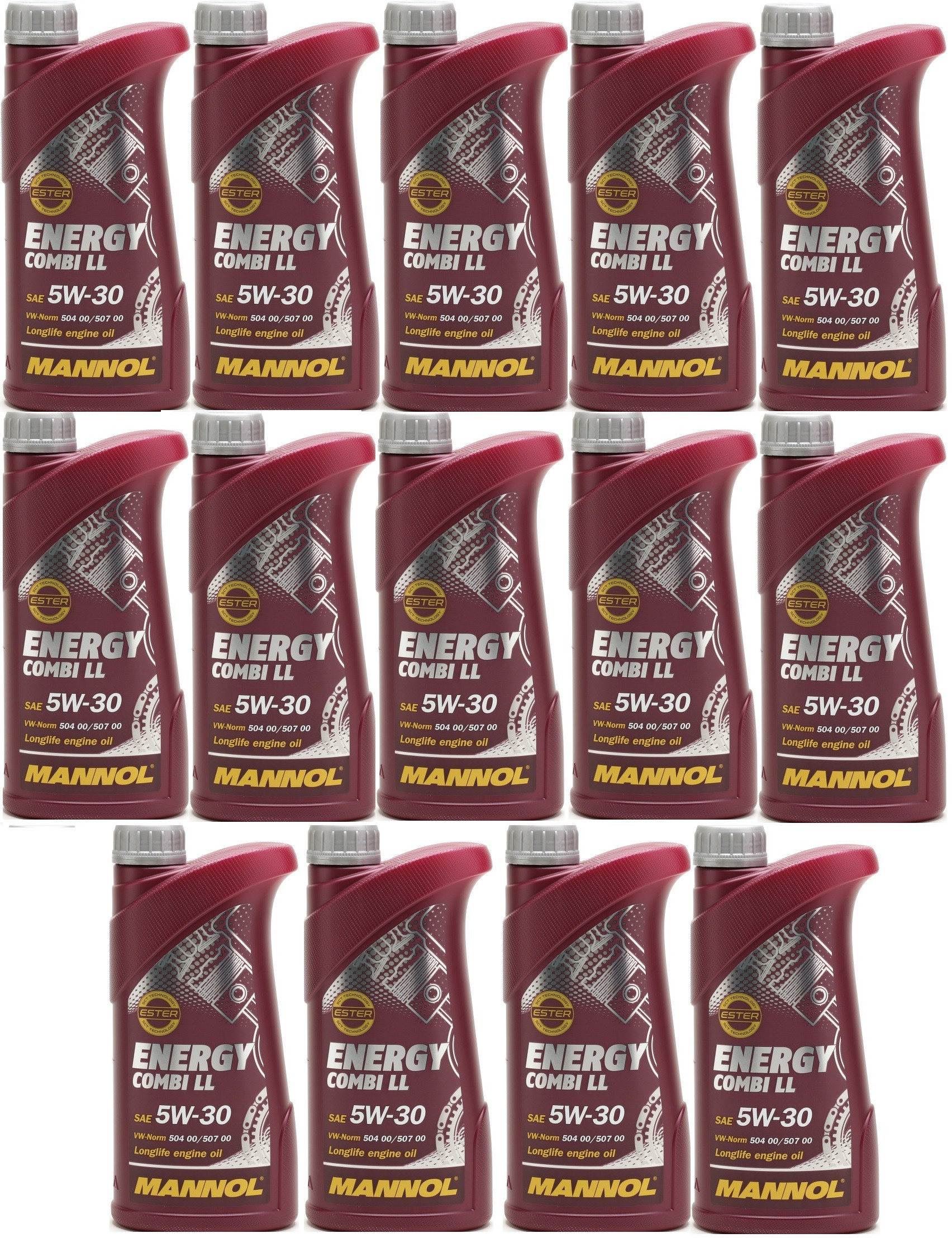 Mannol Energy Combi Longlife 5W-30 Motoröl 14x 1l = 14 Liter
