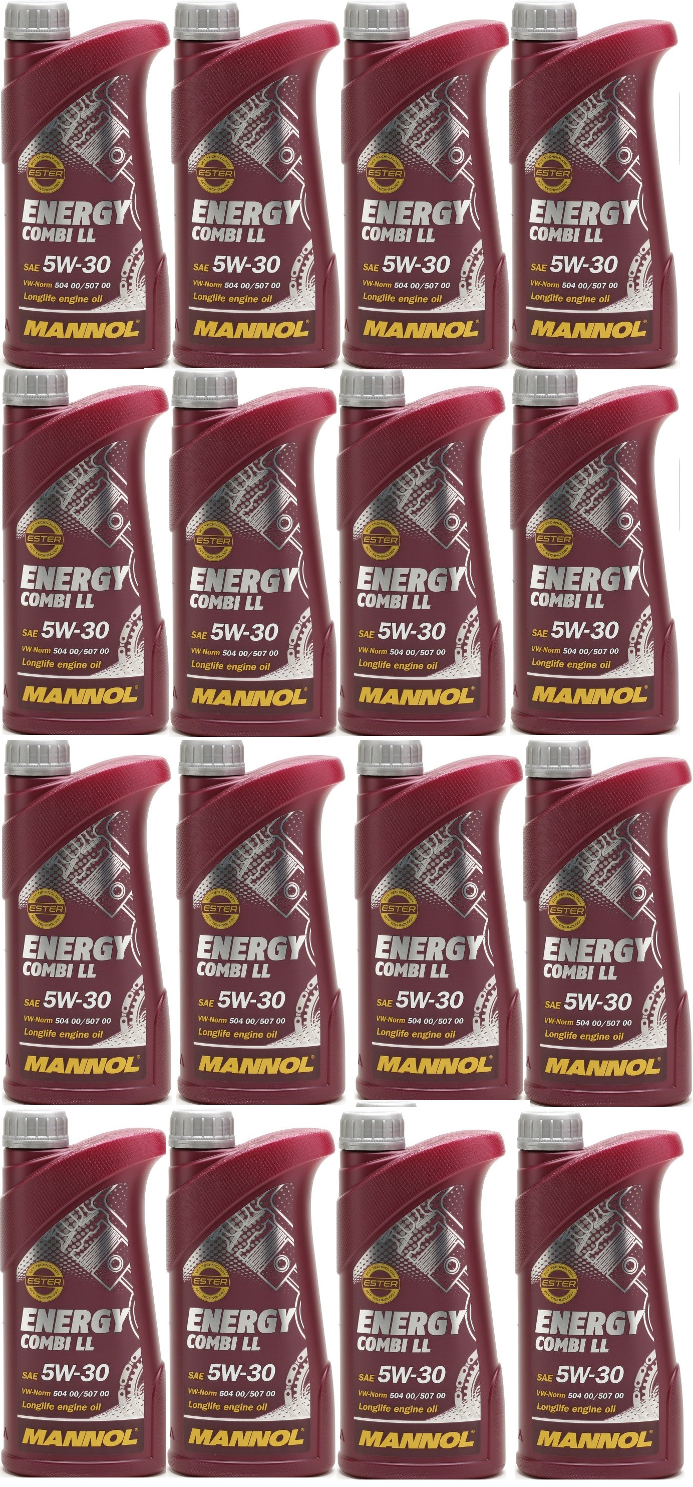 Mannol Energy Combi Longlife 5W-30 Motoröl 16x 1l = 16 Liter
