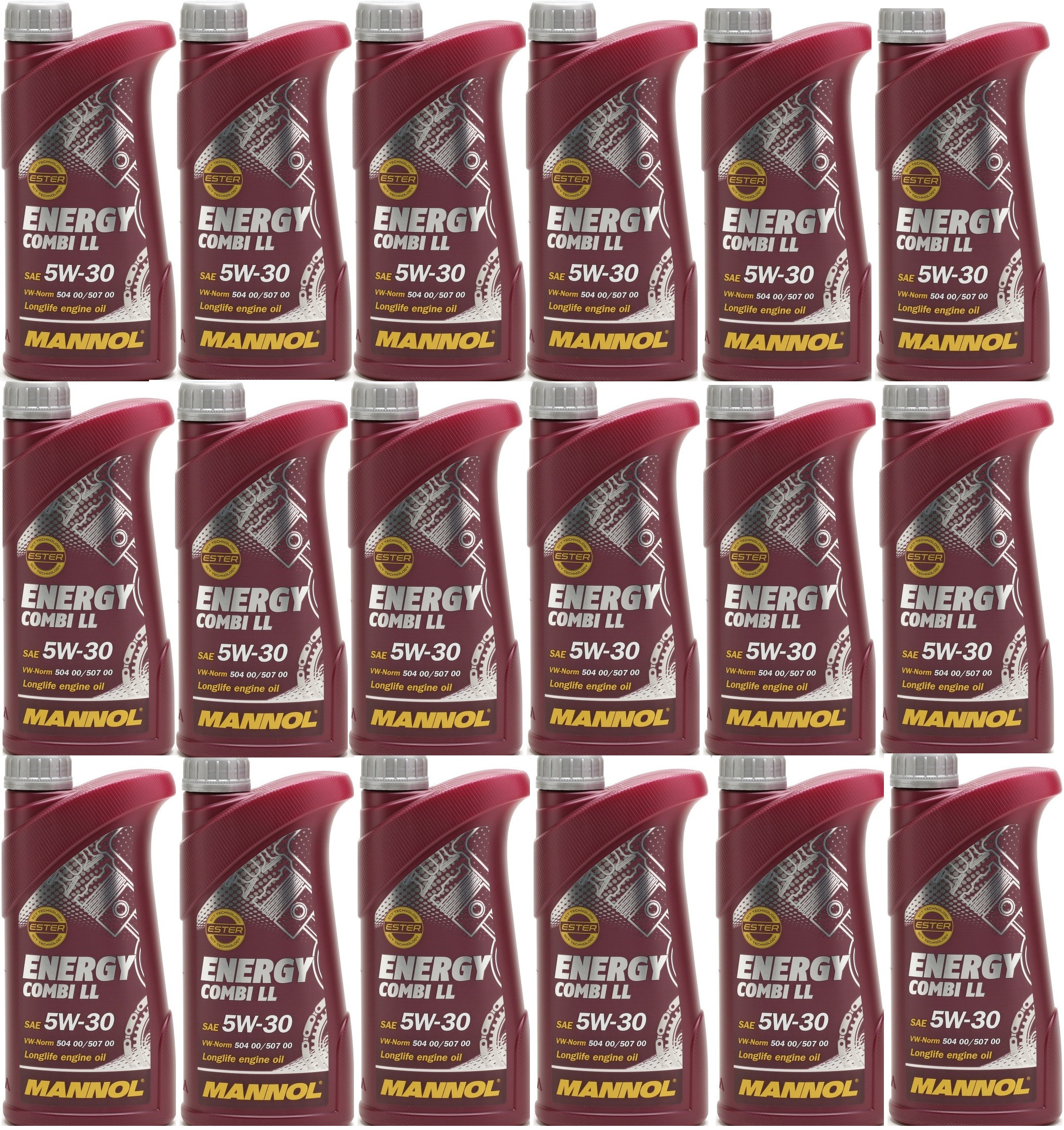 Mannol Energy Combi Longlife 5W-30 Motoröl 18x 1l = 18 Liter