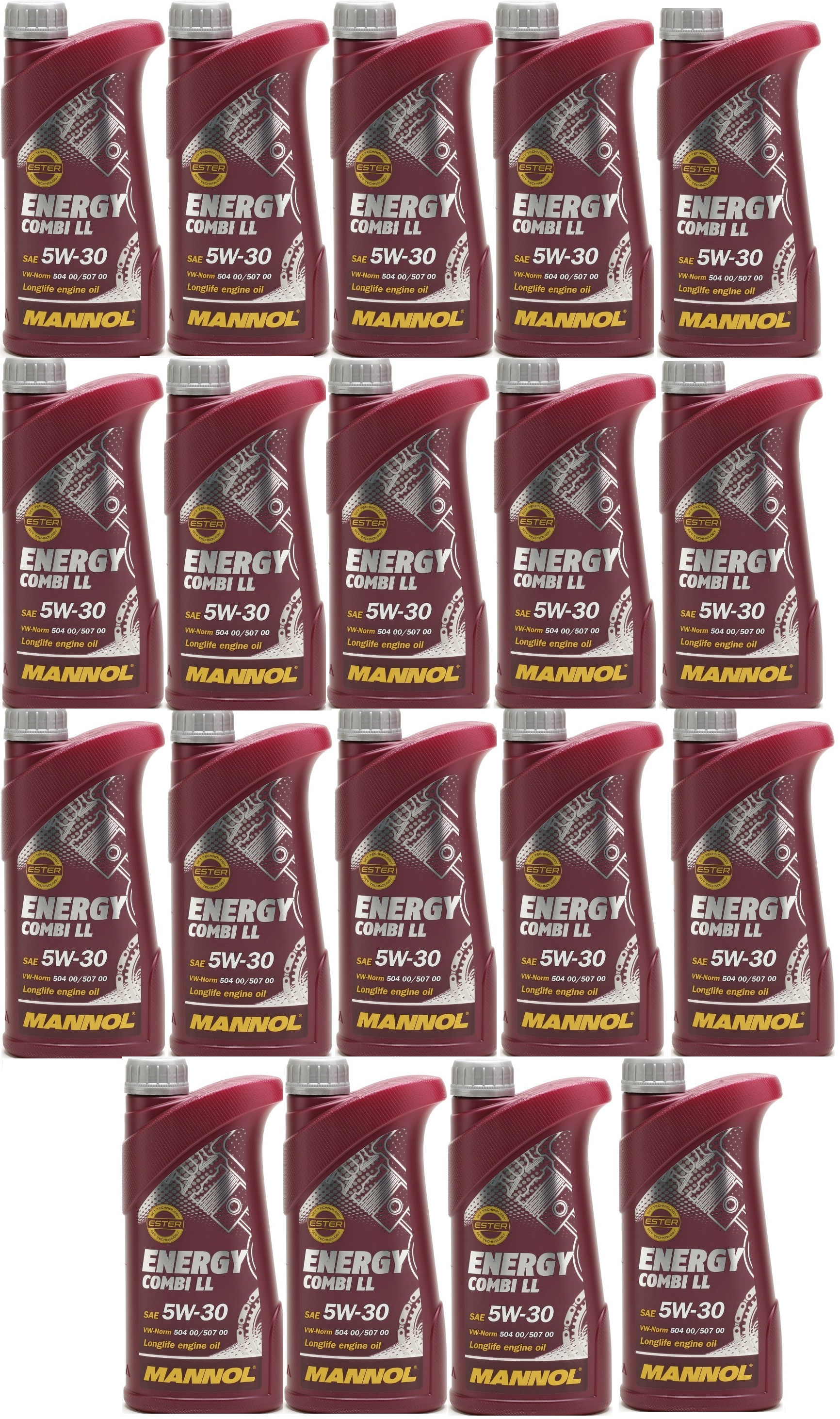 Mannol Energy Combi Longlife 5W-30 Motoröl 19x 1l = 19 Liter