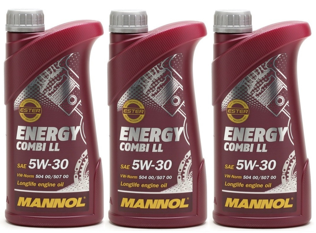 Mannol Energy Combi Longlife 5W-30 Motoröl 3x 1l = 3 Liter