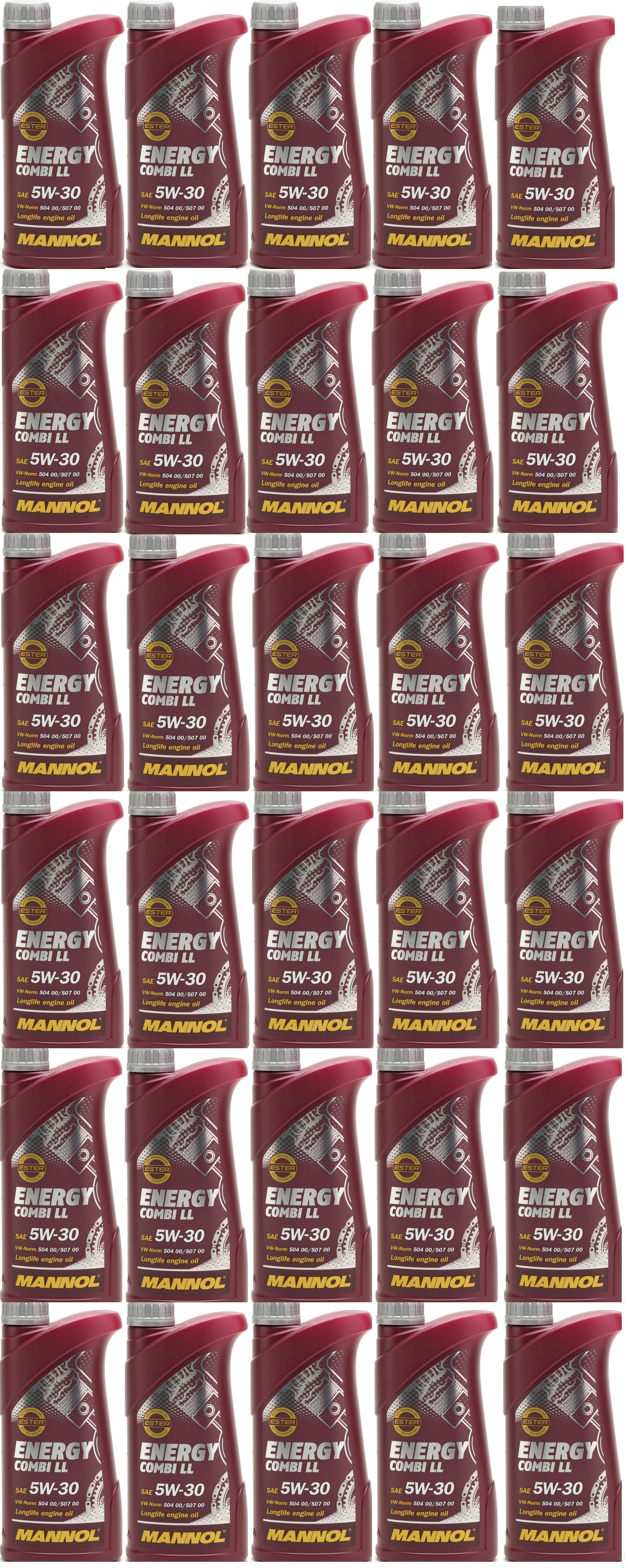 Mannol Energy Combi Longlife 5W-30 Motoröl 30x 1l = 30 Liter
