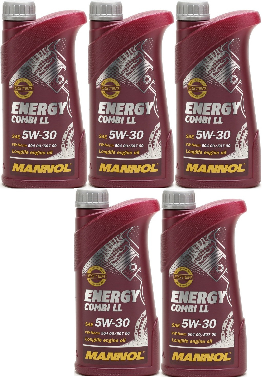 Mannol Energy Combi Longlife 5W-30 Motoröl 5x 1l = 5 Liter