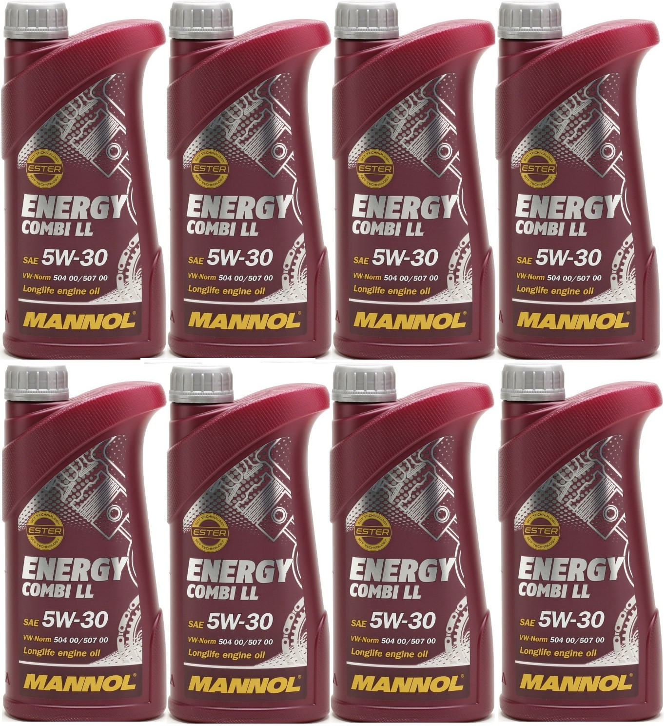 Mannol Energy Combi Longlife 5W-30 Motoröl 8x 1l = 8 Liter