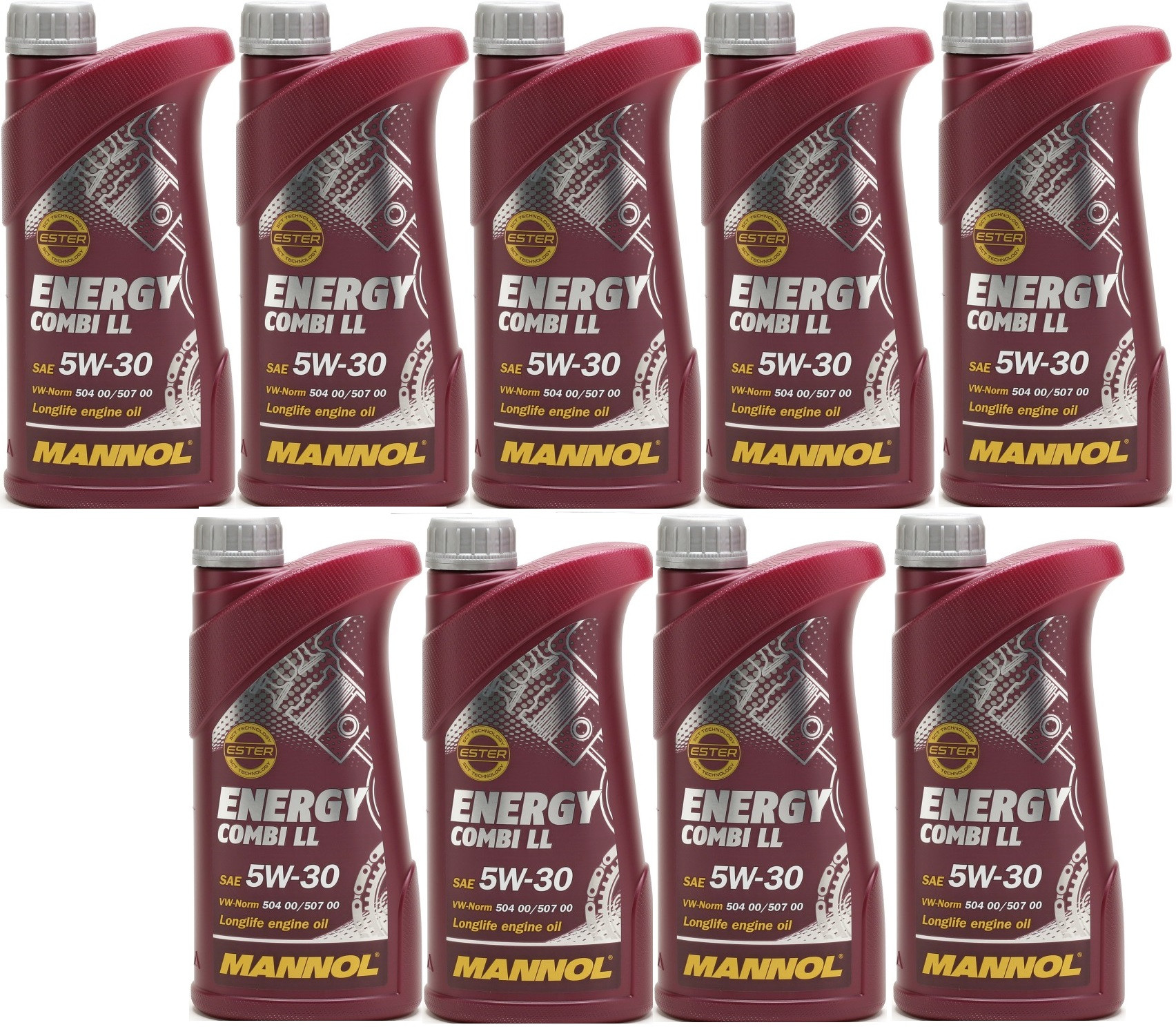 Mannol Energy Combi Longlife 5W-30 Motoröl 9x 1l = 9 Liter